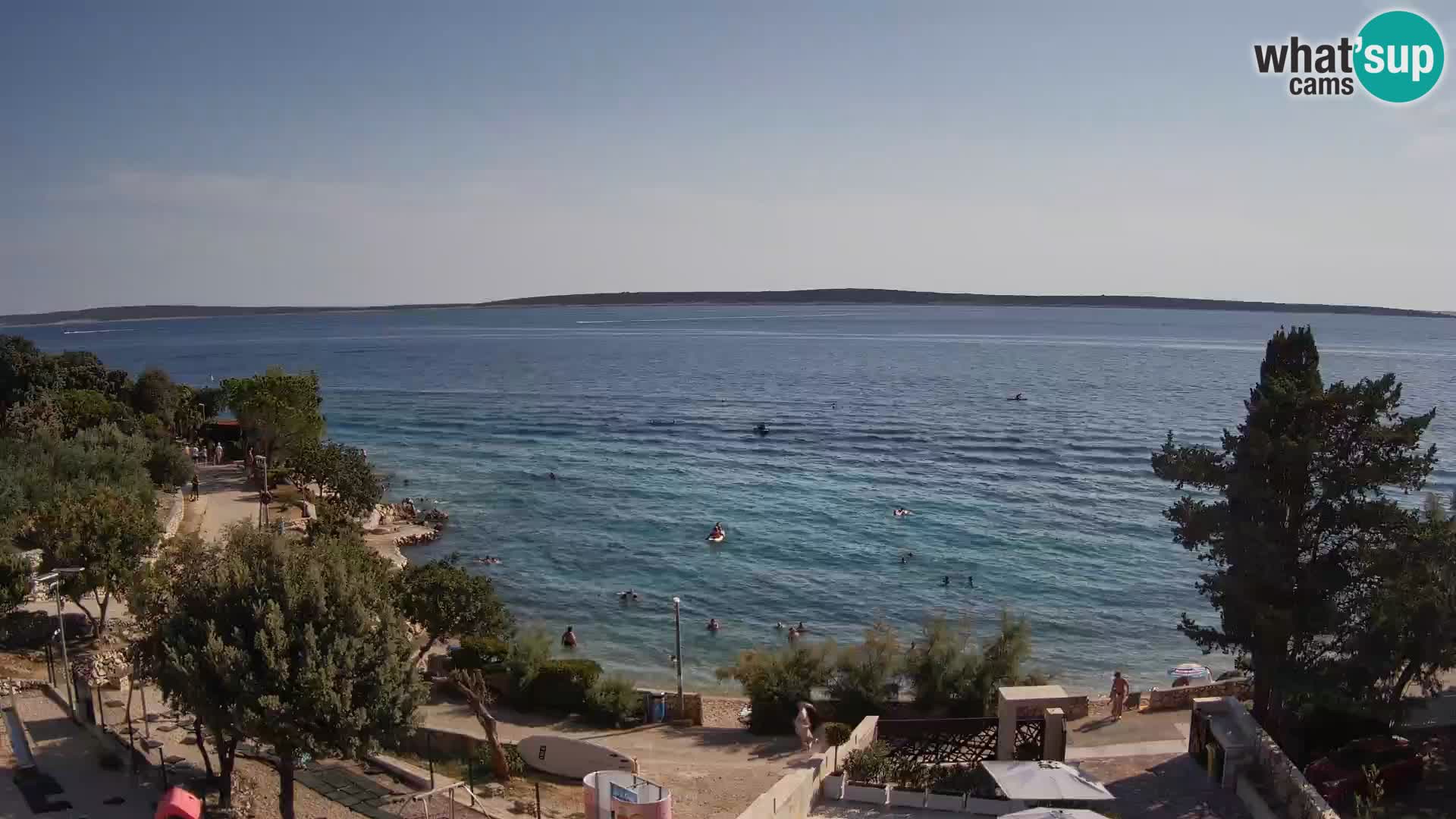 Webcam Strand Male Mandre – Liveblick von der Insel Pag