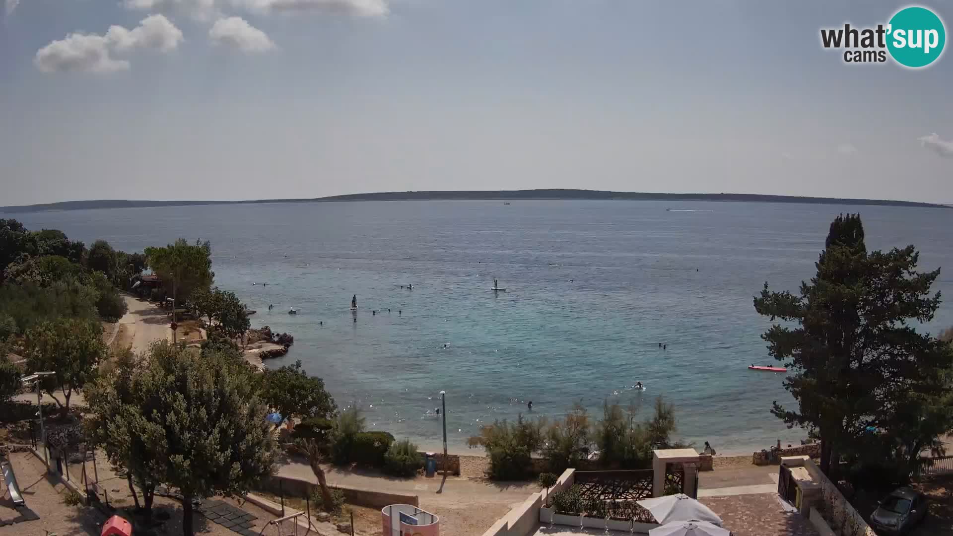 Webcam Plage Male Mandre – Vue en direct depuis l’île de Pag