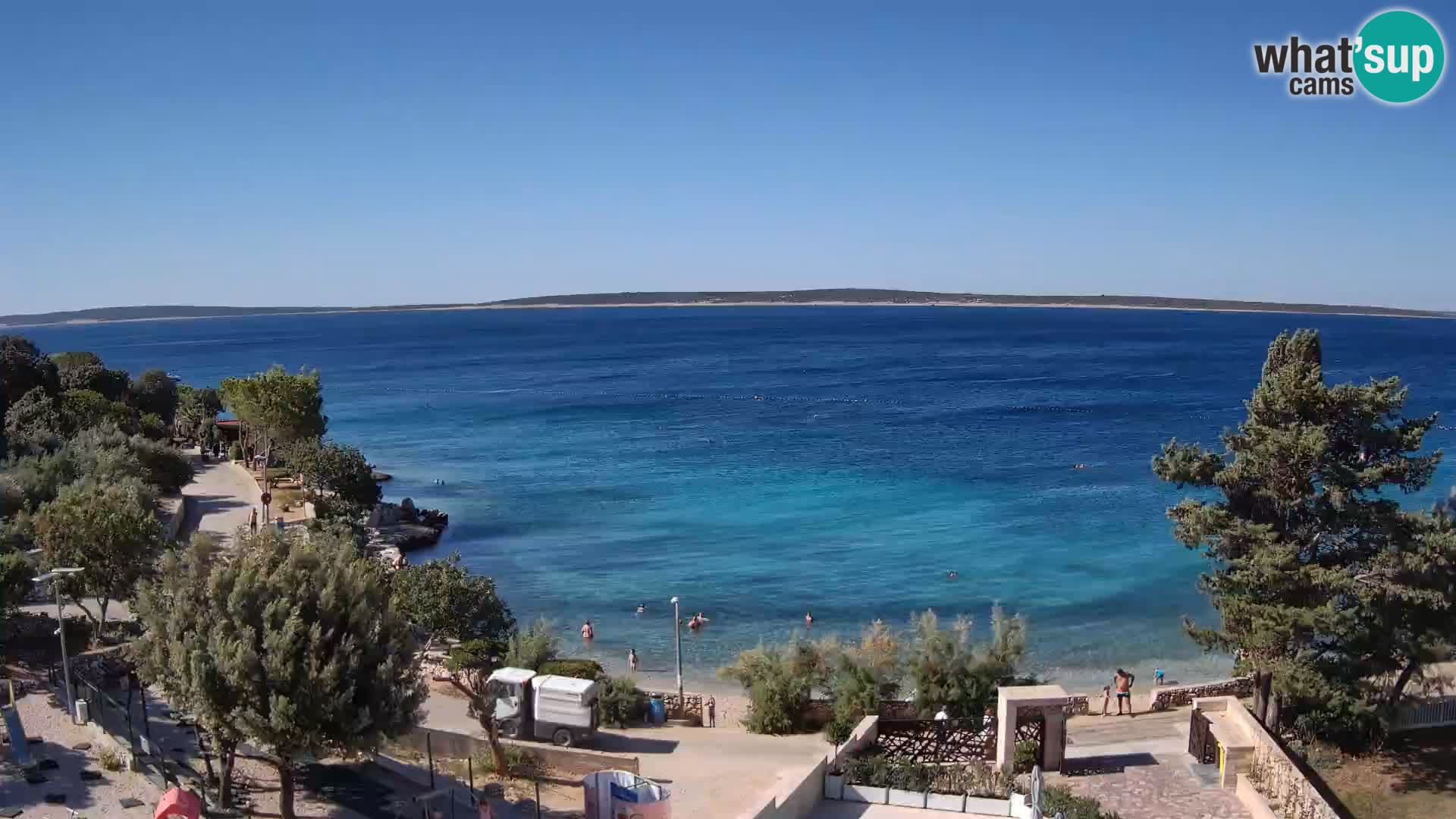 Webcam Plaža Male Mandre – Live View from Pag Island