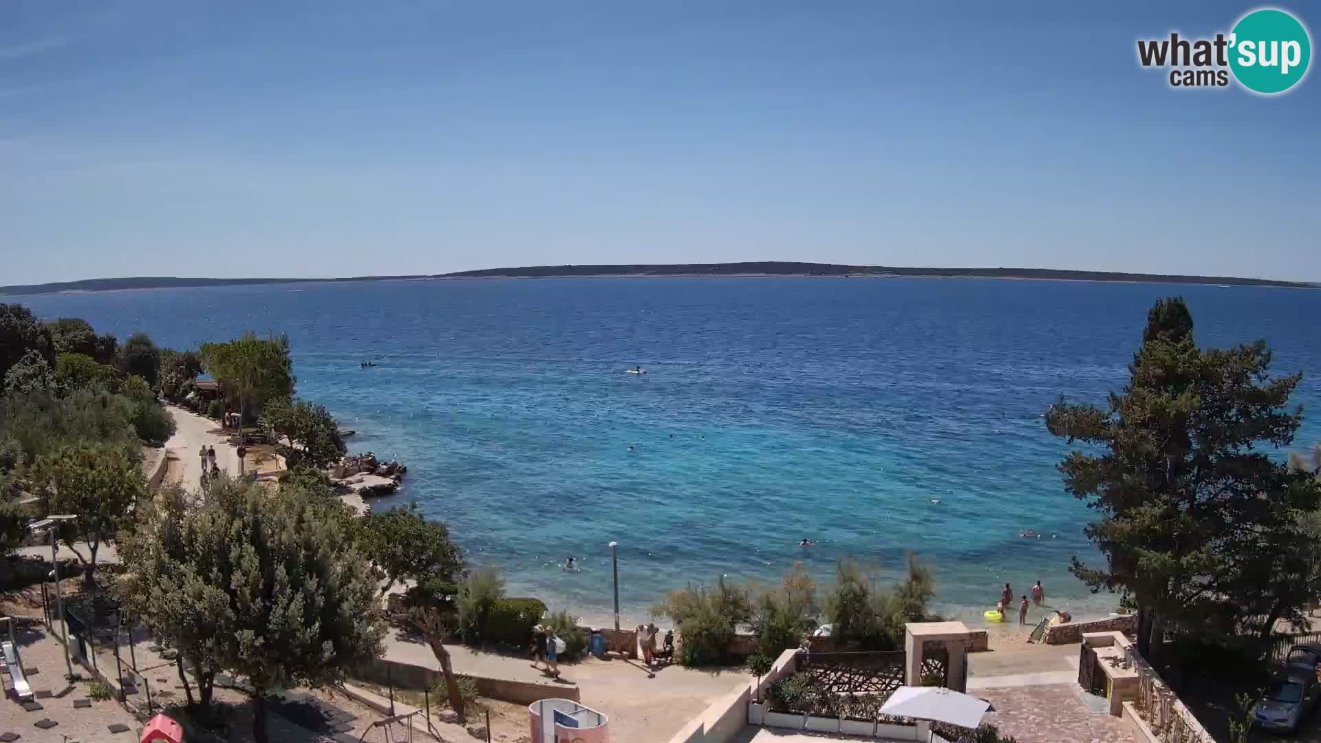Webcam Plaža Male Mandre – Diretta dalla spiaggia sull’isola di Pag