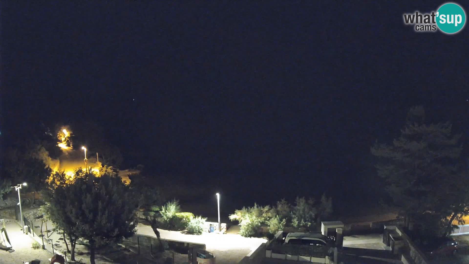 Webcam Plage Male Mandre – Vue en direct depuis l’île de Pag