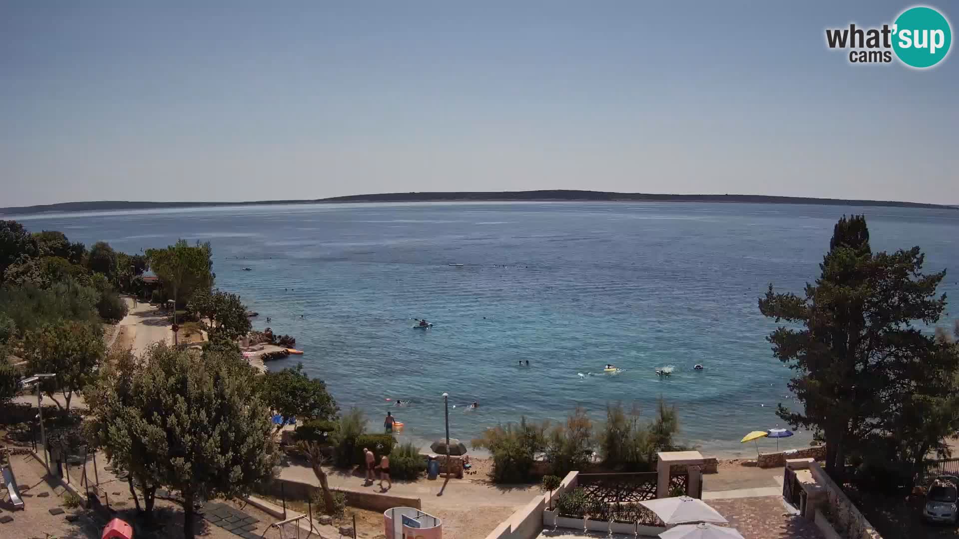Webcam Strand Male Mandre – Liveblick von der Insel Pag