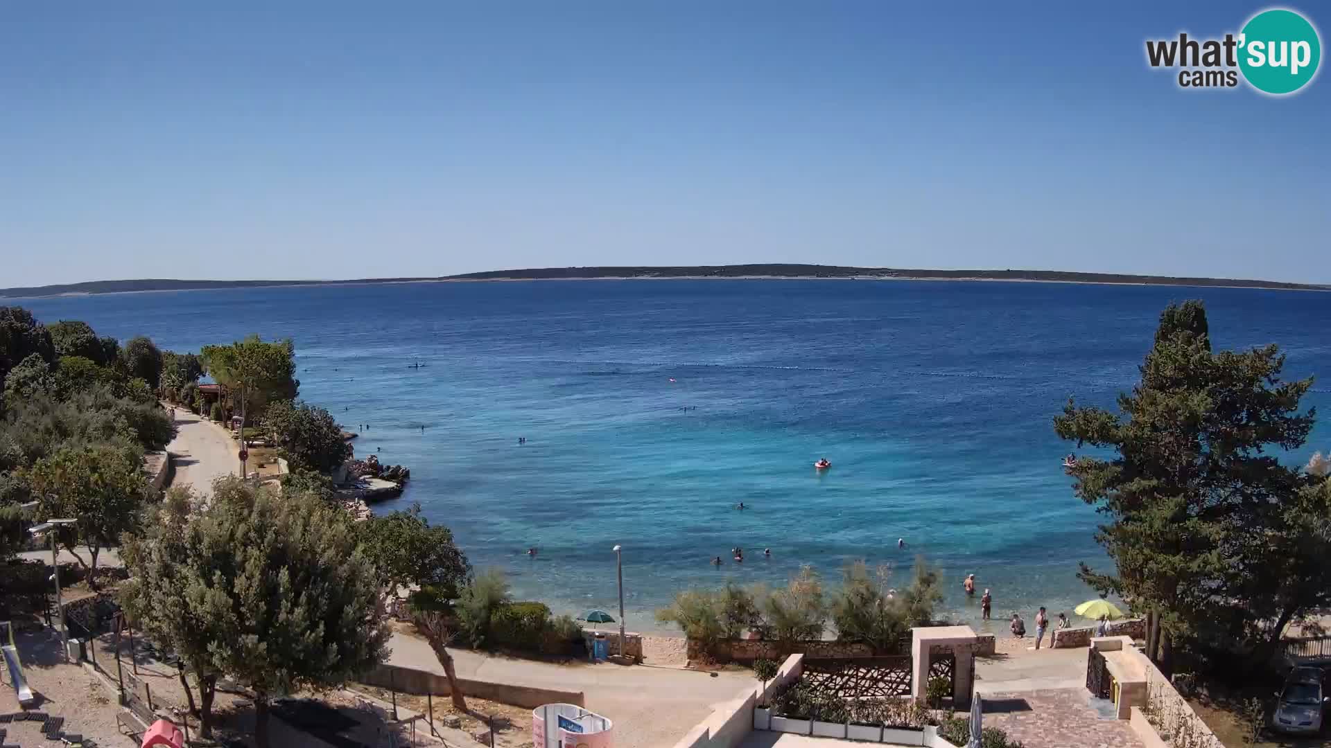 Webcam Plaža Male Mandre – Live View from Pag Island