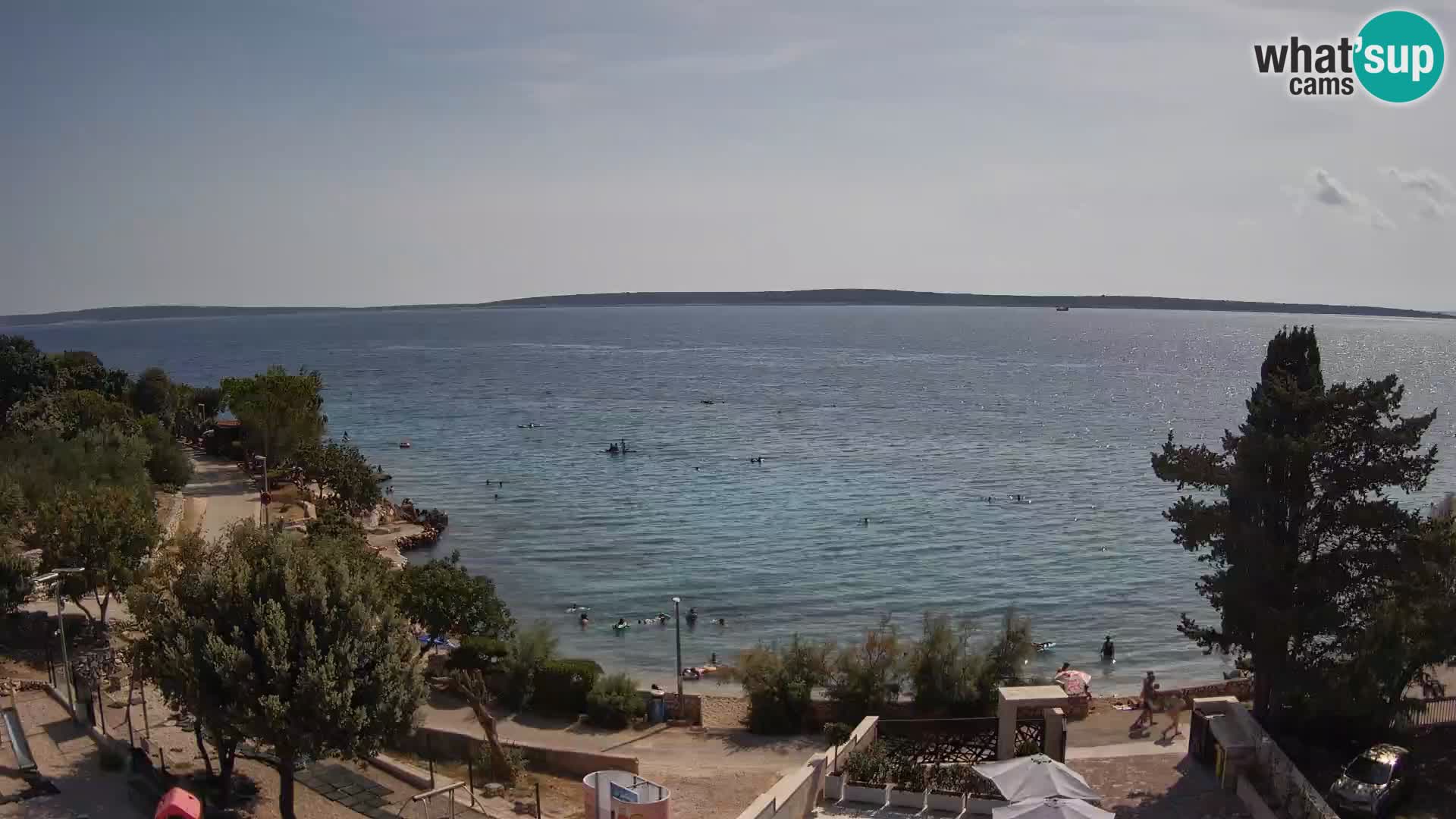 Webcam Strand Male Mandre – Liveblick von der Insel Pag