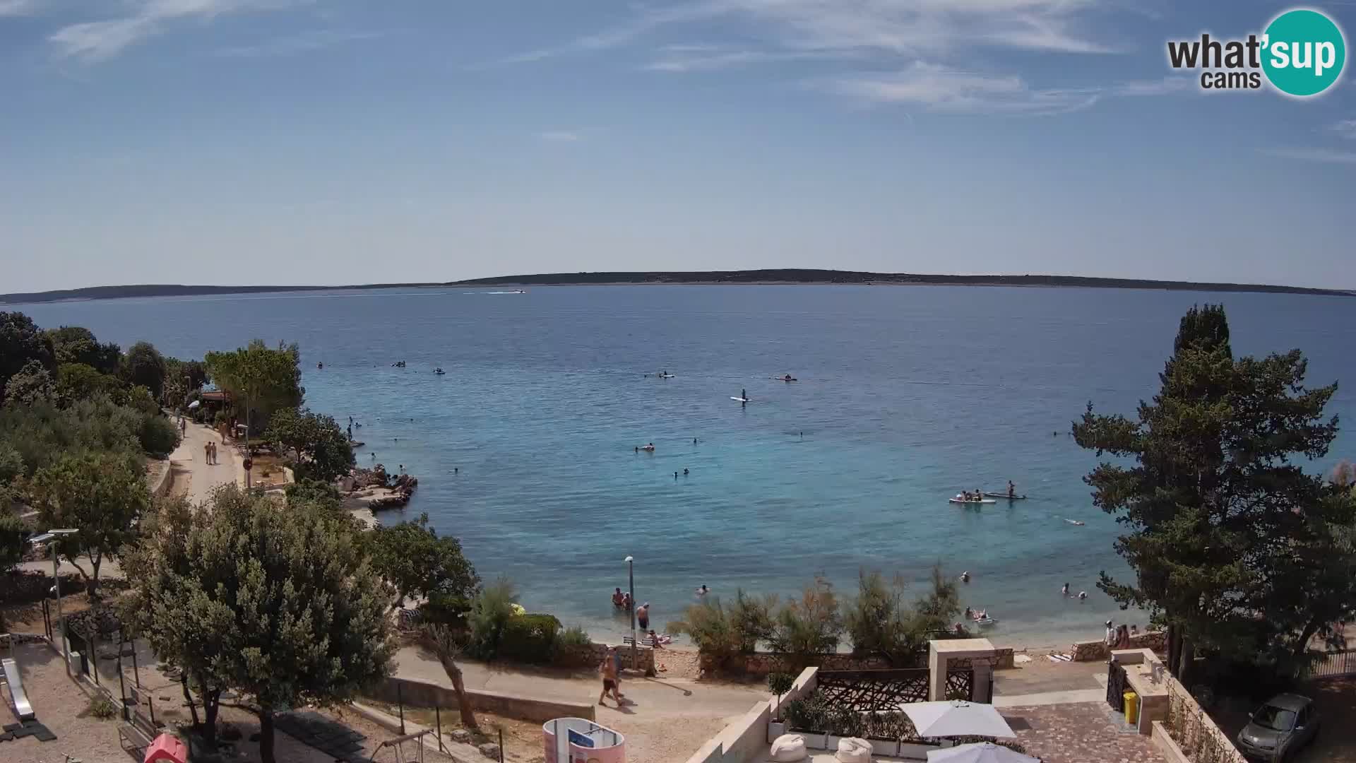 Webcam Plaža Male Mandre – Live View from Pag Island