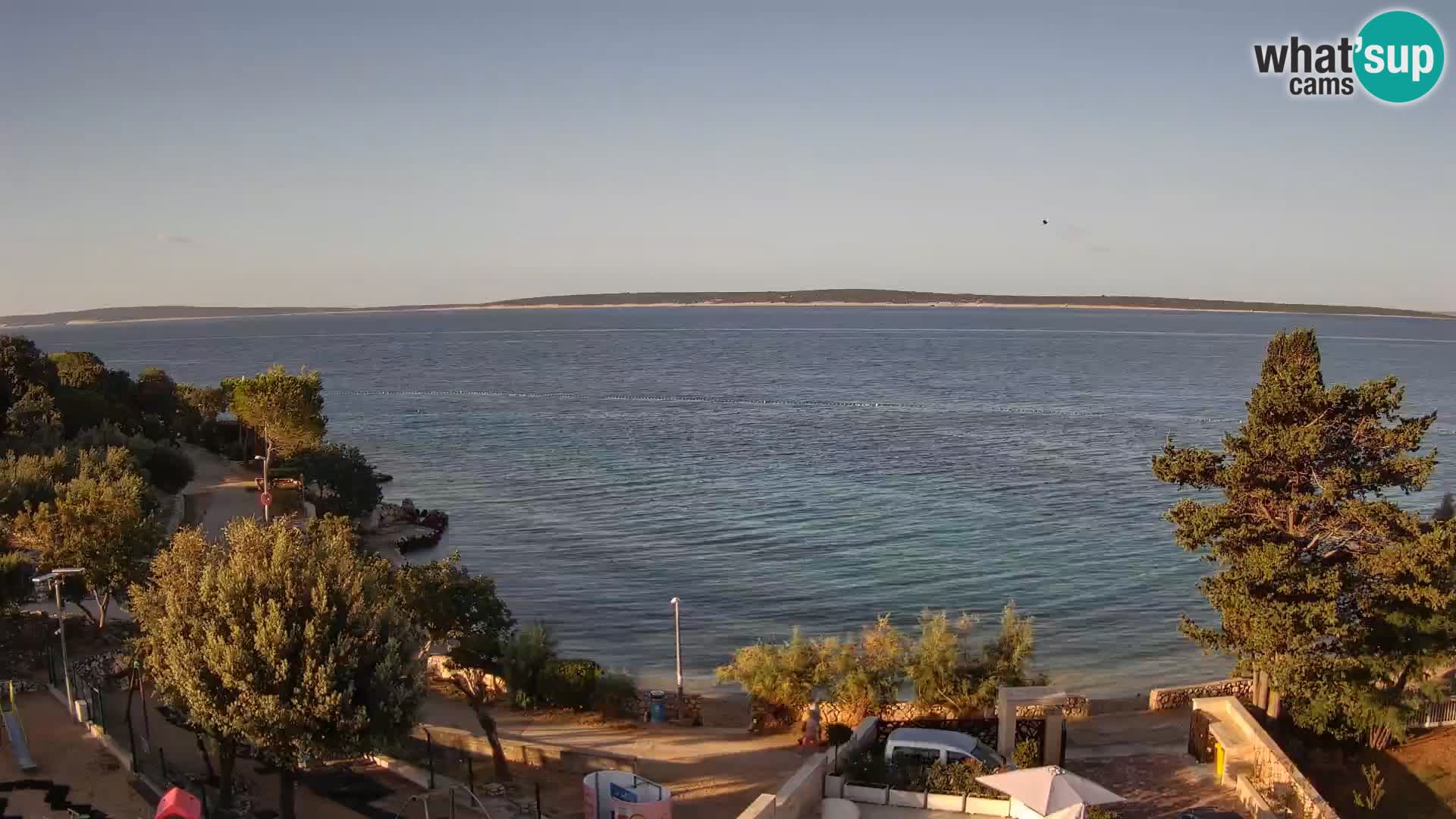 Webcam Plaža Male Mandre – Diretta dalla spiaggia sull’isola di Pag