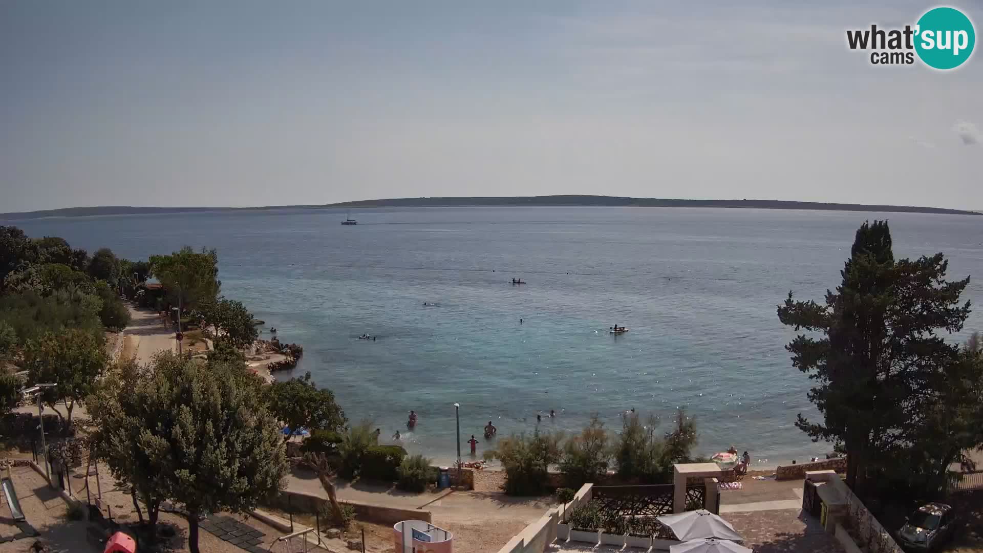 Webcam Strand Male Mandre – Liveblick von der Insel Pag
