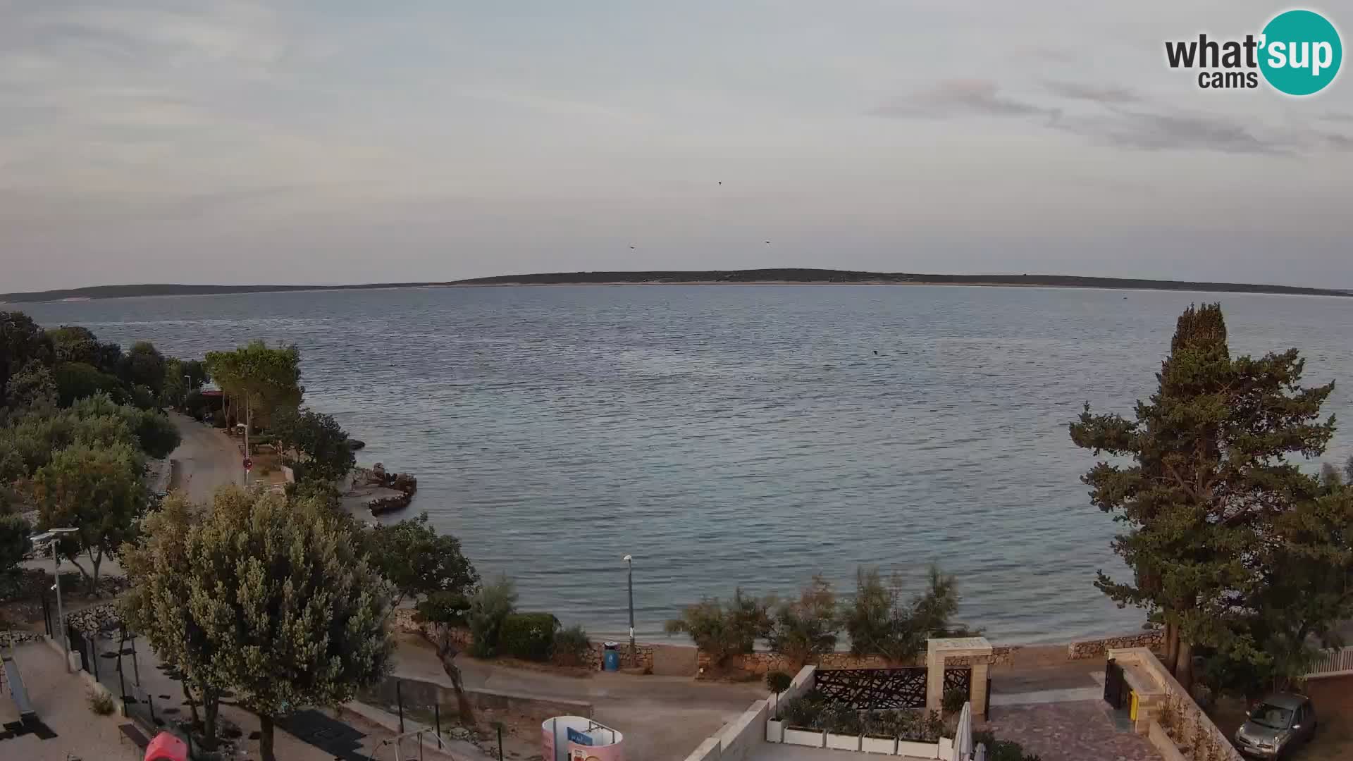 Web kamera Plaža Male Mandre – Pogled uživo s otoka Paga
