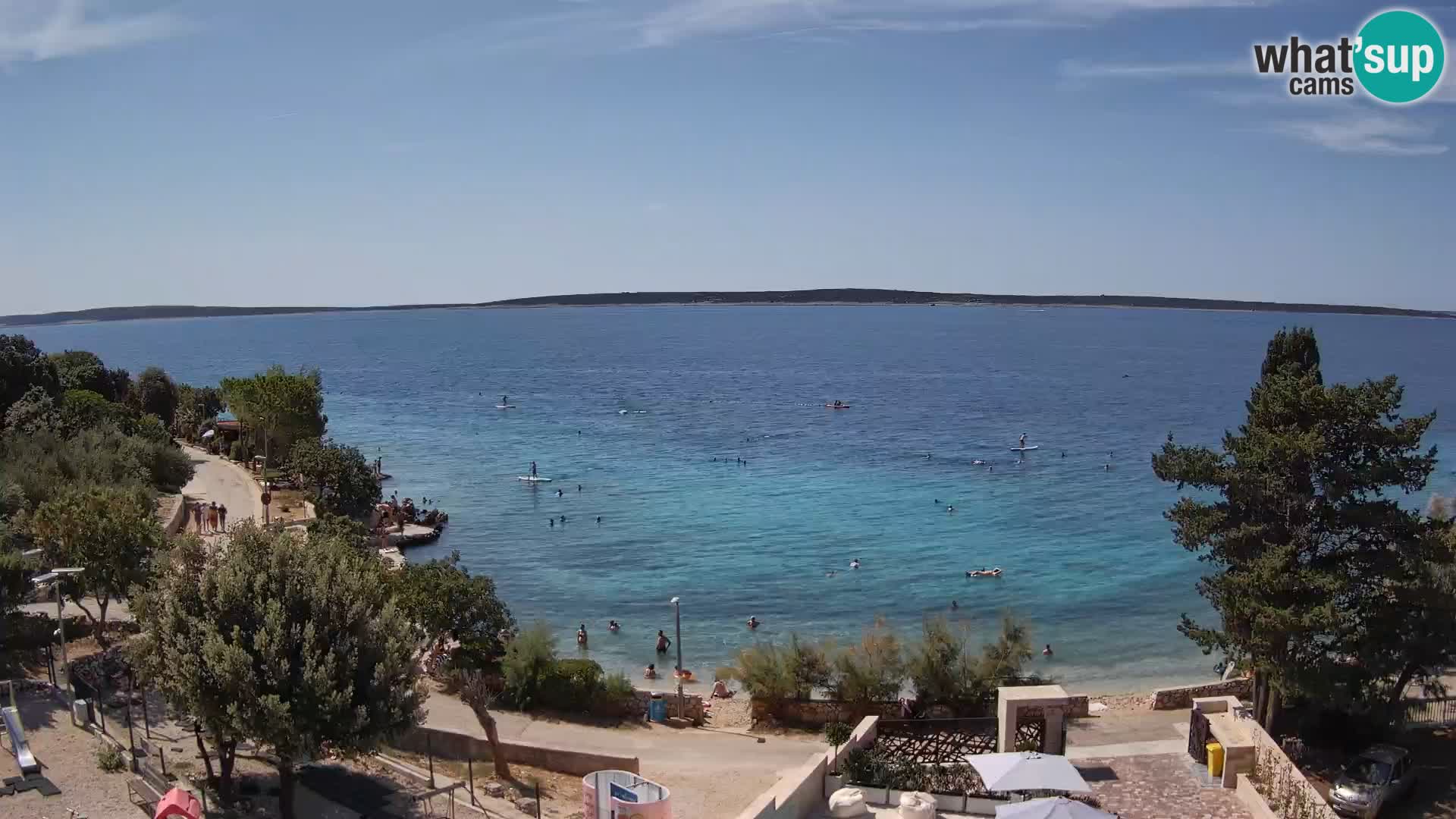 Webcam Strand Male Mandre – Liveblick von der Insel Pag