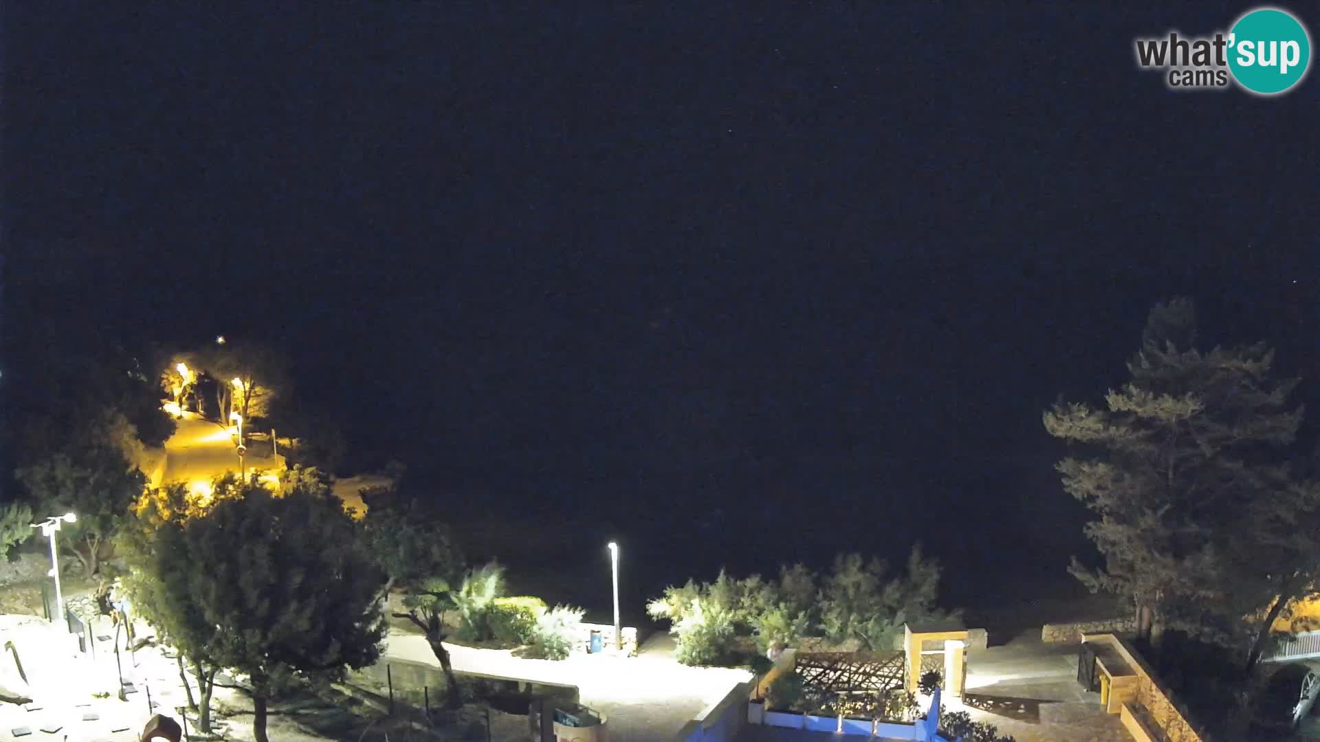 Webcam Plage Male Mandre – Vue en direct depuis l’île de Pag
