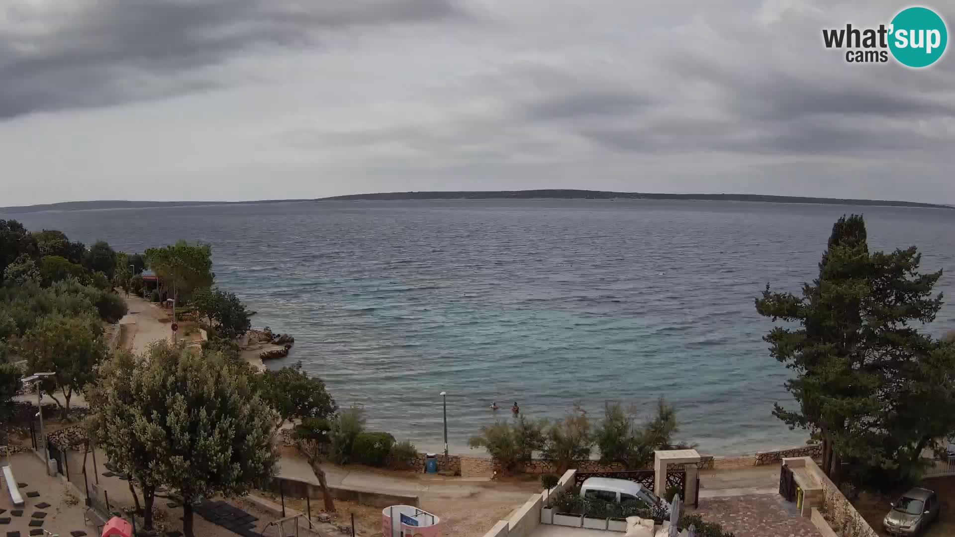 Webcam Strand Male Mandre – Liveblick von der Insel Pag
