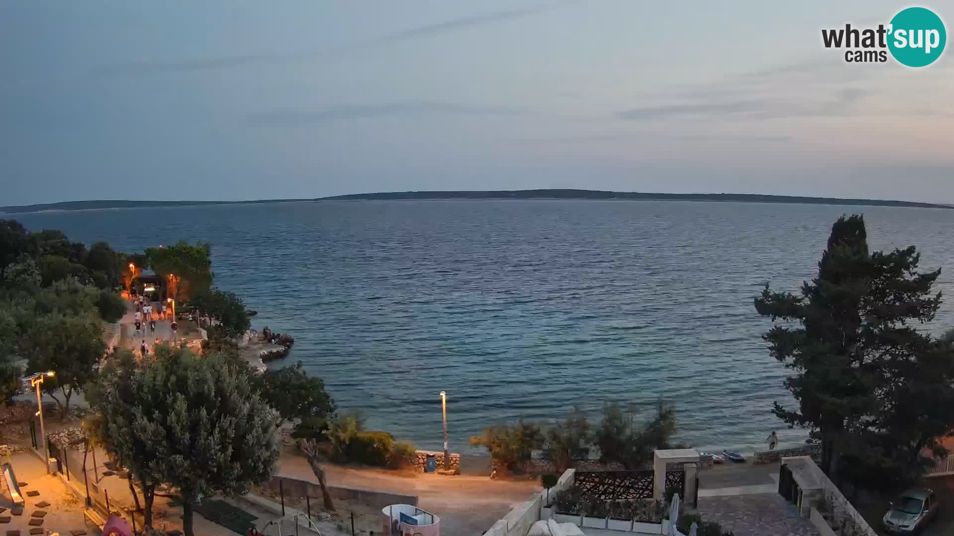 Webcam Plage Male Mandre – Vue en direct depuis l’île de Pag