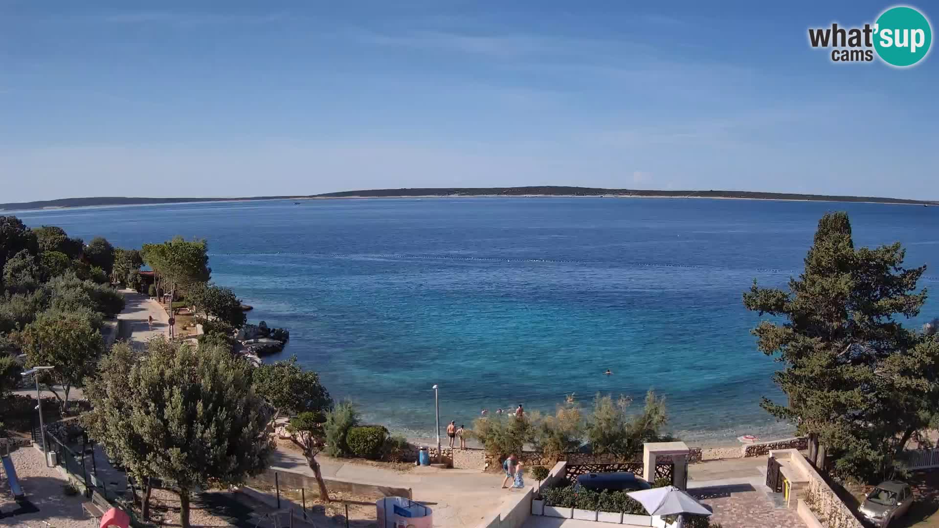 Webcam Plaža Male Mandre – Live View from Pag Island