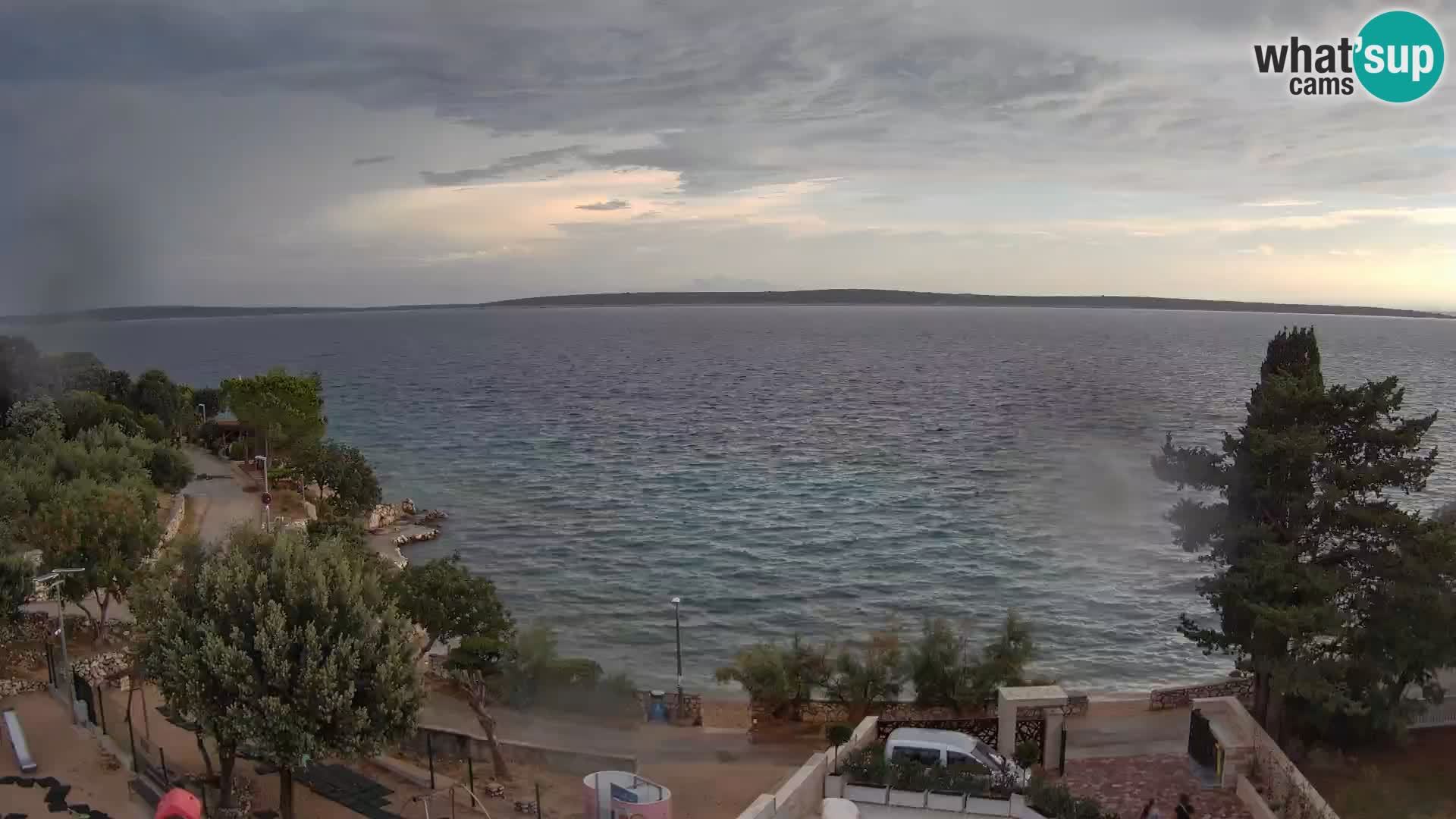 Webcam Plage Male Mandre – Vue en direct depuis l’île de Pag