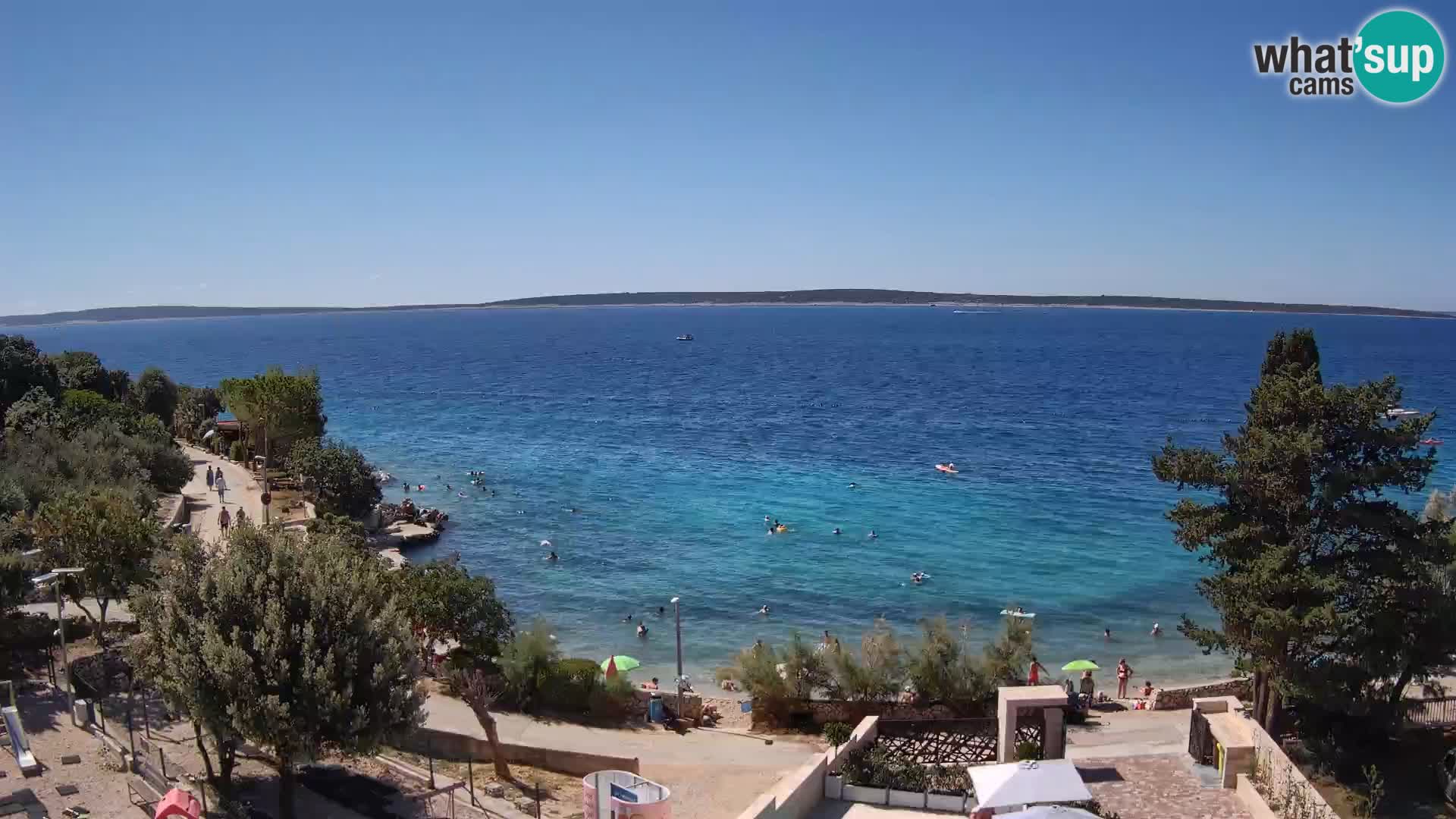 Webcam Strand Male Mandre – Liveblick von der Insel Pag