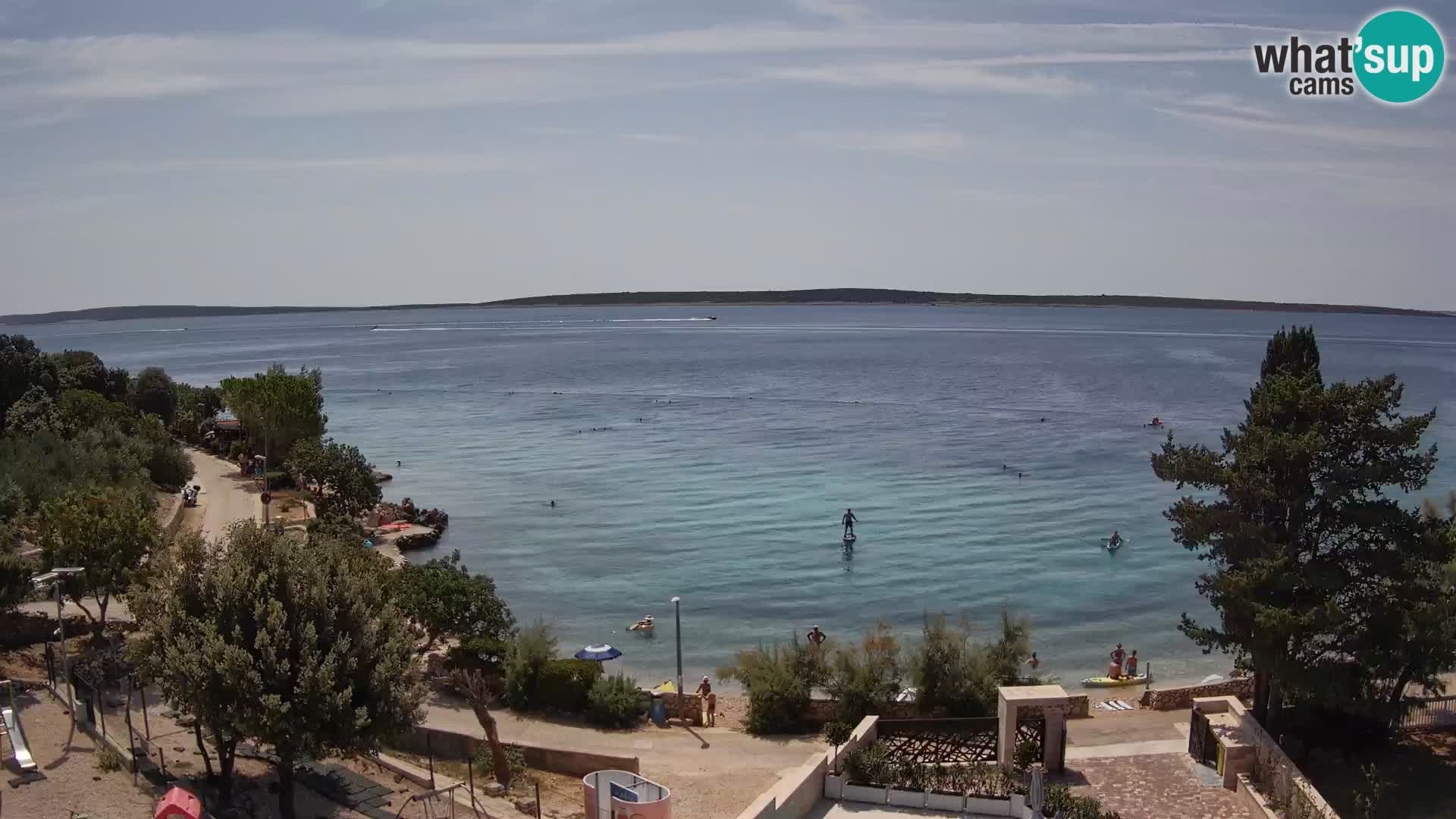 Webcam Strand Male Mandre – Liveblick von der Insel Pag