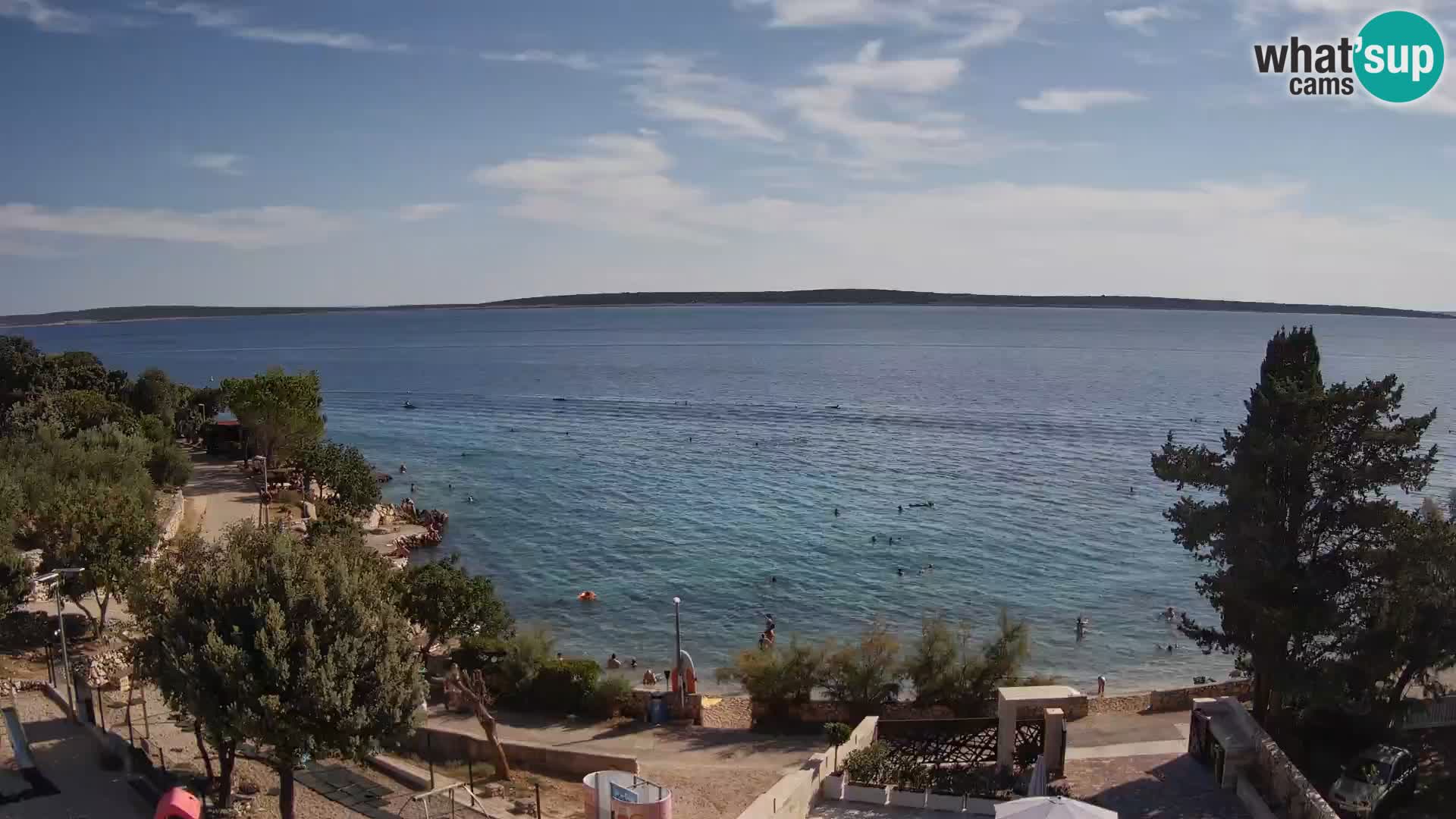 Webcam Plaža Male Mandre – Diretta dalla spiaggia sull’isola di Pag