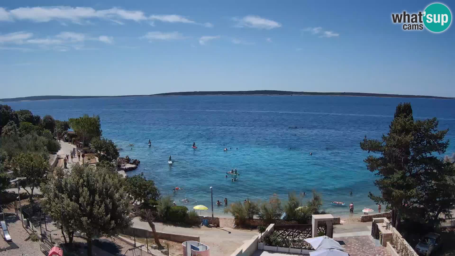 Webcam Strand Male Mandre – Liveblick von der Insel Pag