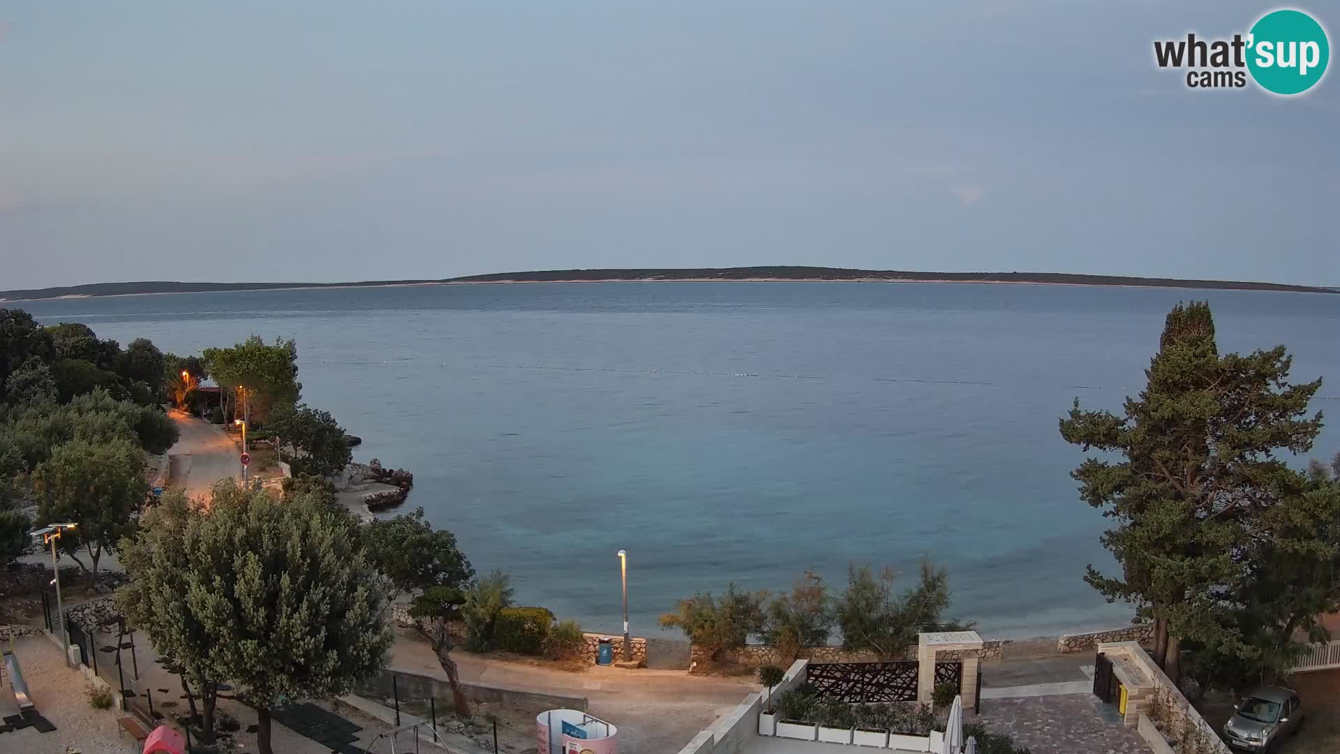 Webcam Plaža Male Mandre – Diretta dalla spiaggia sull’isola di Pag