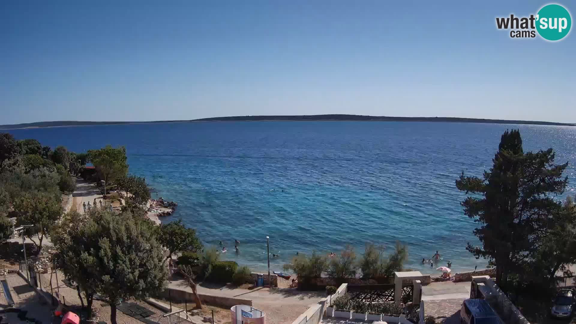 Webcam Plaža Male Mandre – Live View from Pag Island