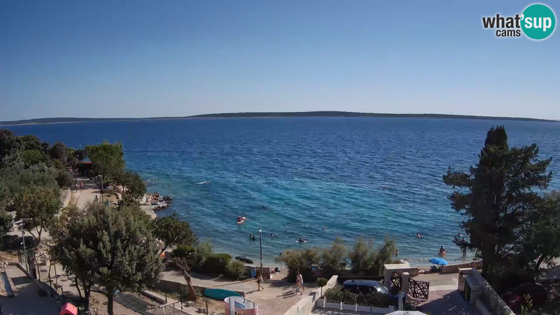 Webcam Strand Male Mandre – Liveblick von der Insel Pag