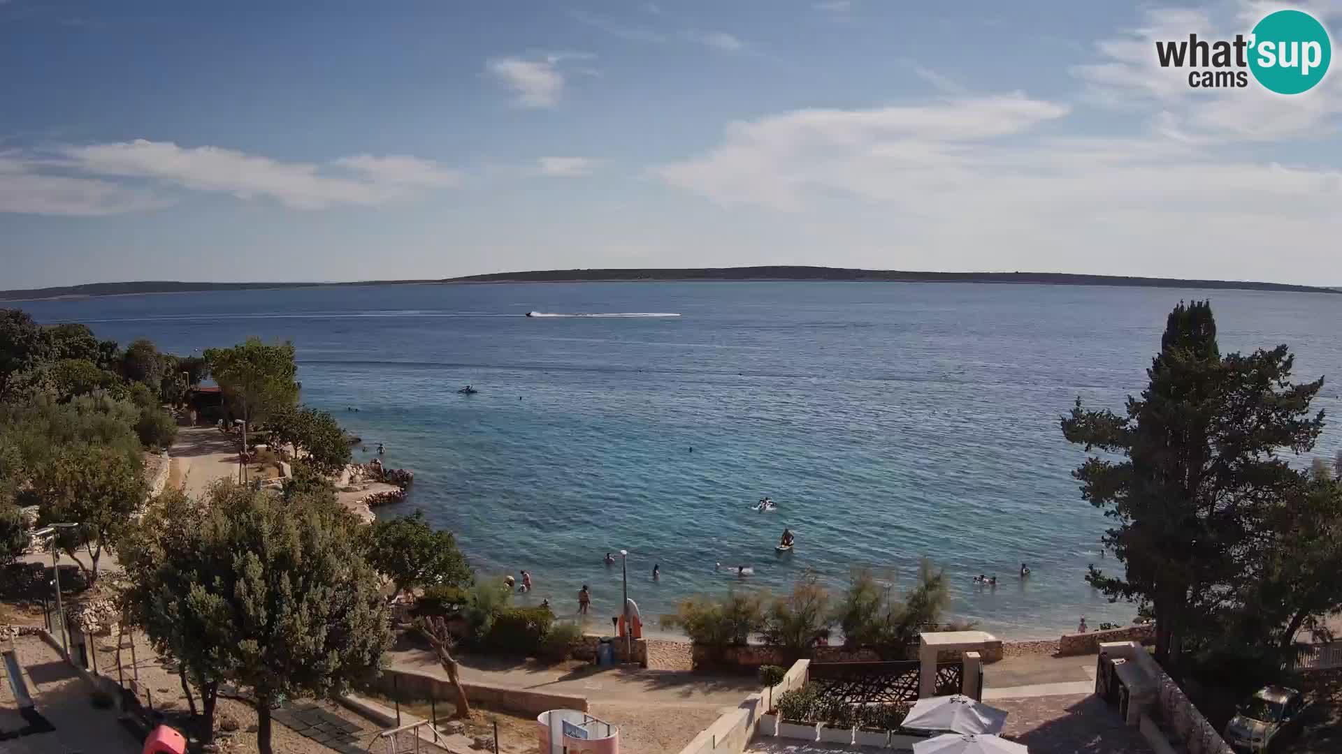 Webcam Plaža Male Mandre – Diretta dalla spiaggia sull’isola di Pag