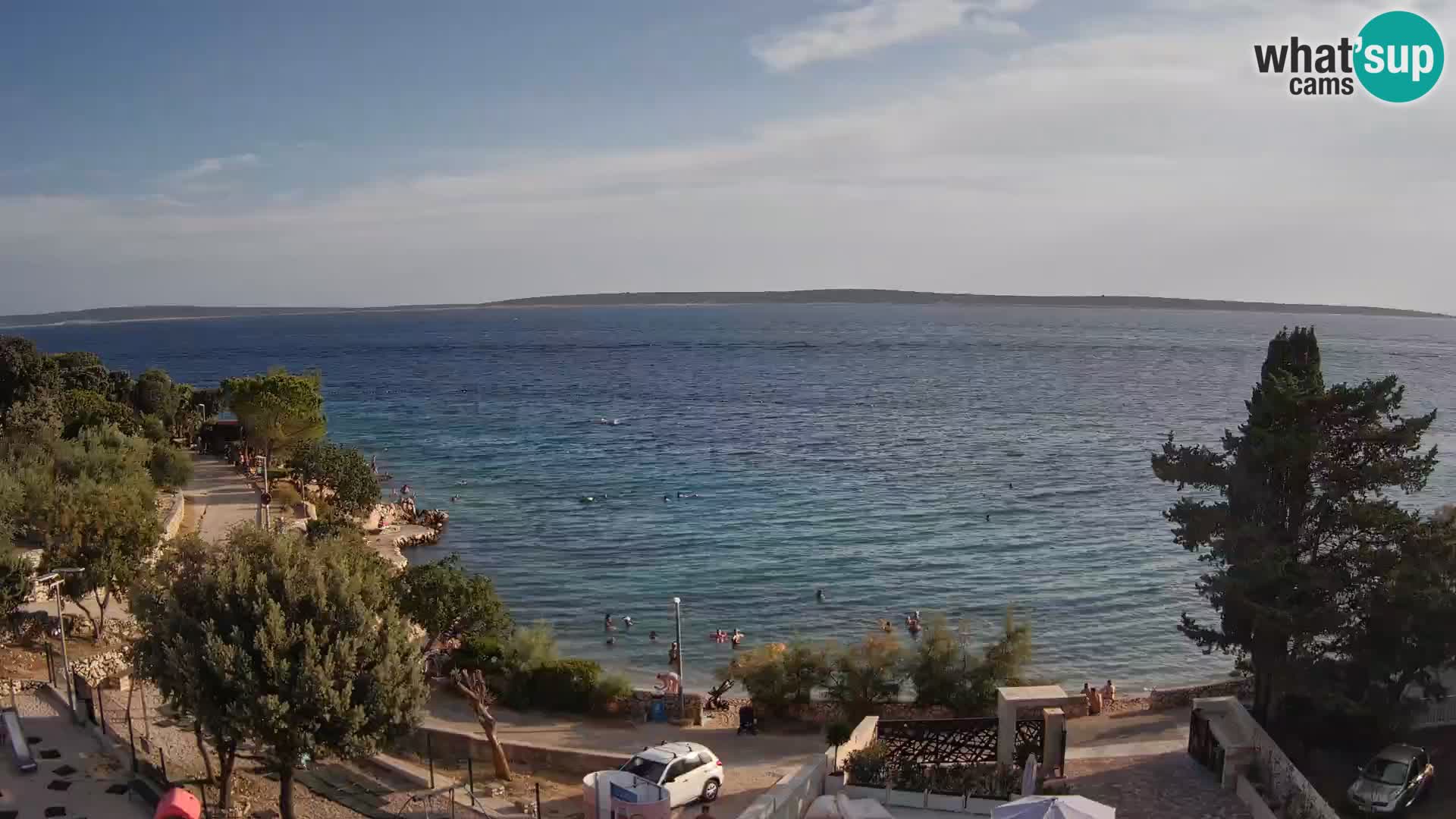 Webcam Plaža Male Mandre – Diretta dalla spiaggia sull’isola di Pag