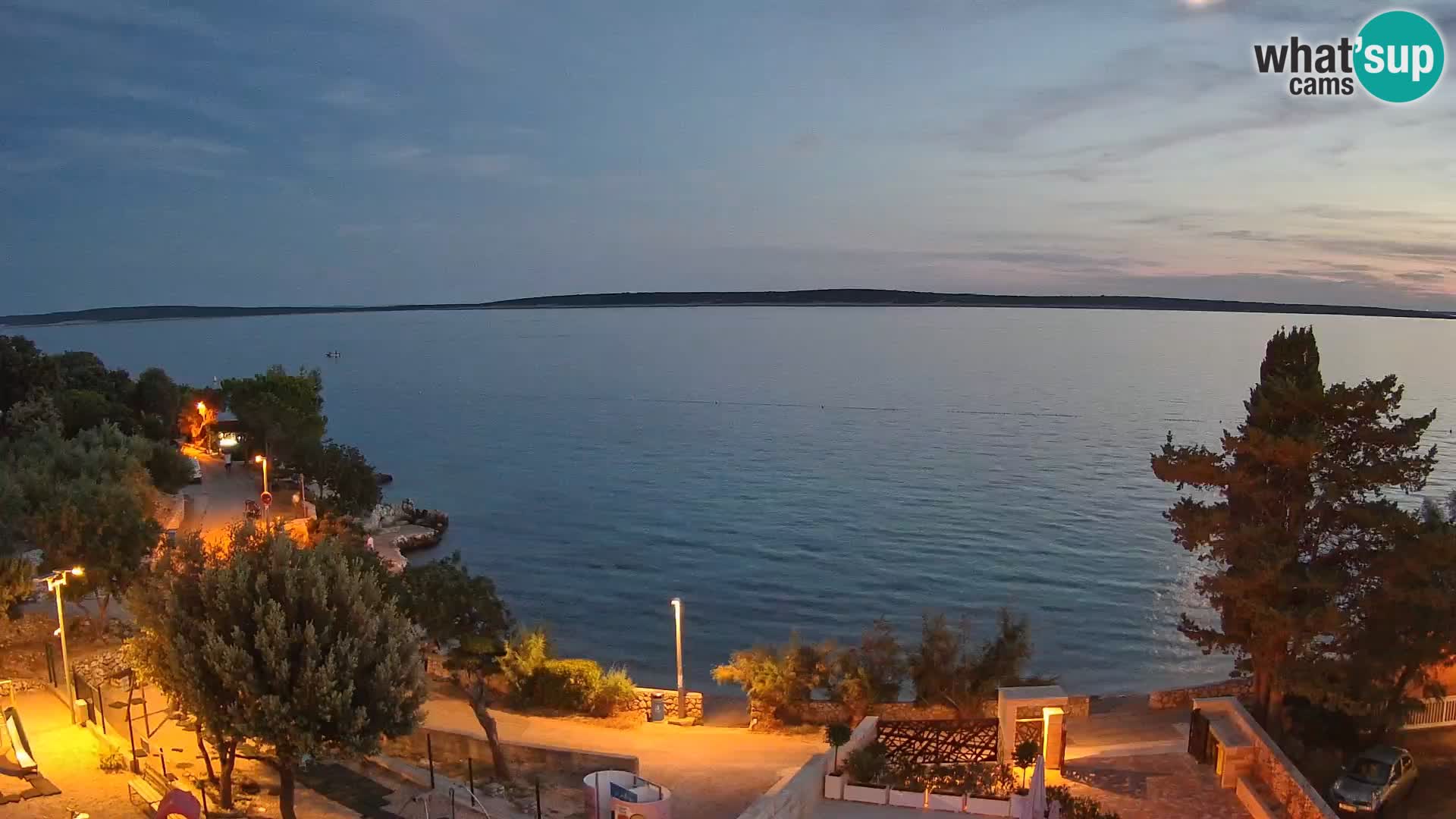 Webcam Strand Male Mandre – Liveblick von der Insel Pag