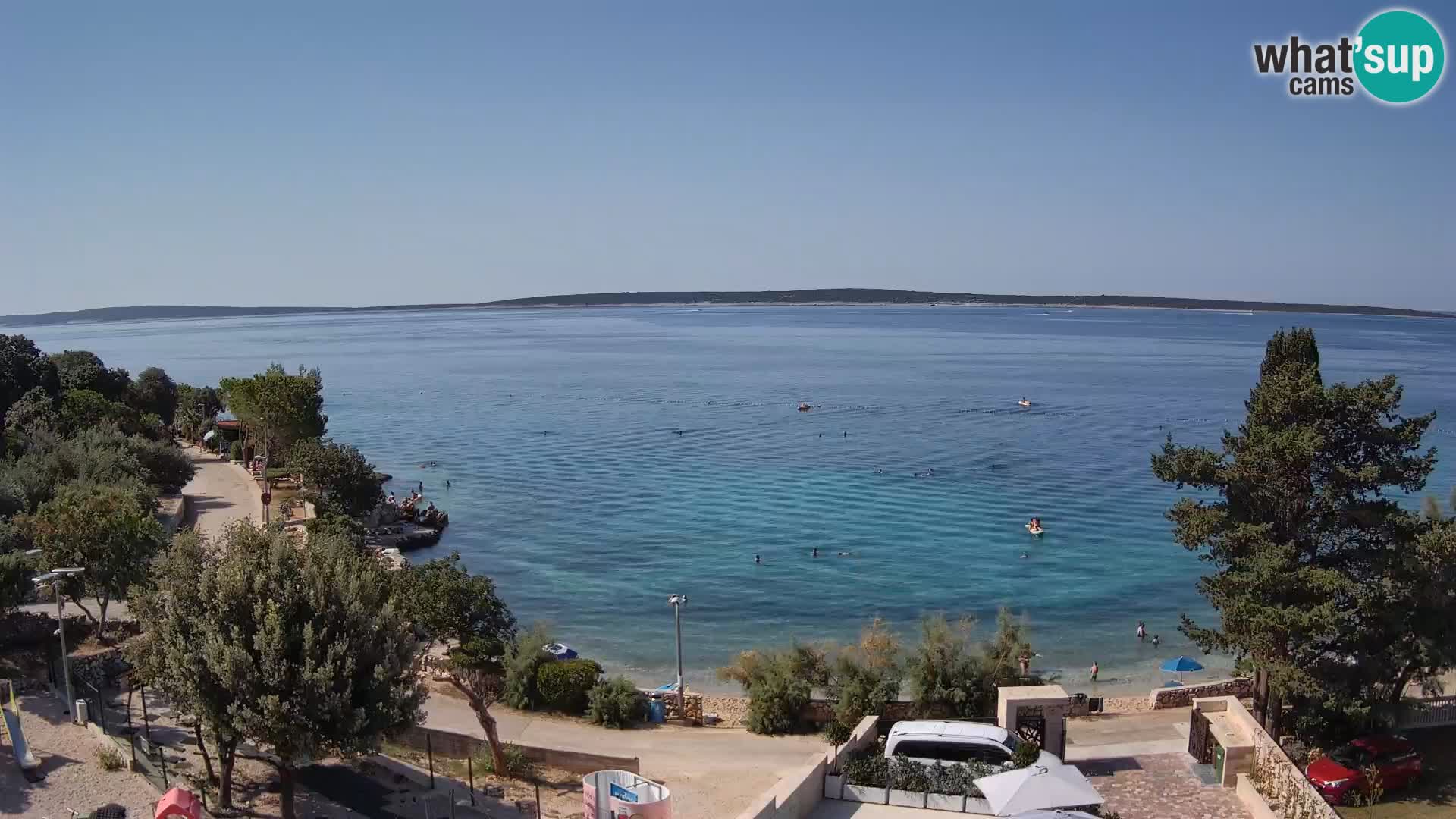 Webcam Plaža Male Mandre – Diretta dalla spiaggia sull’isola di Pag