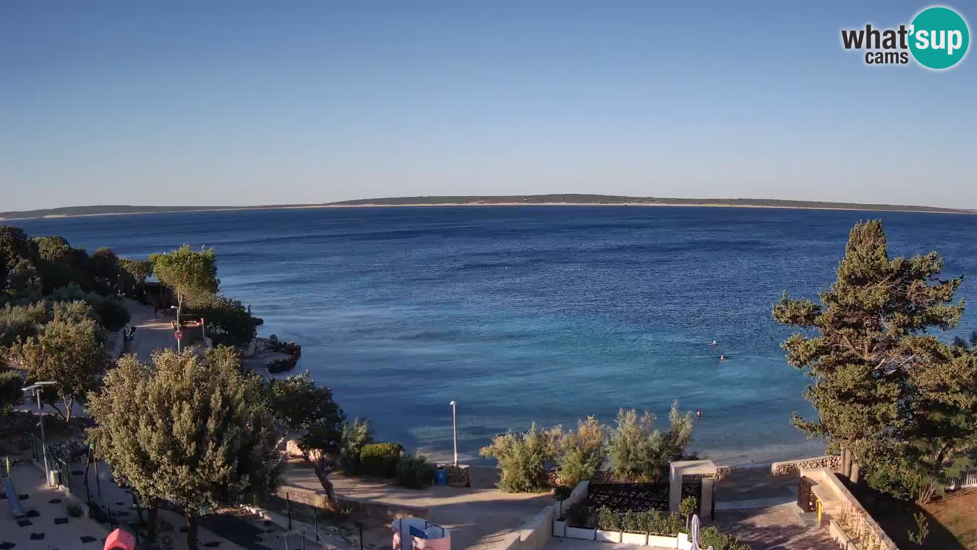 Webcam Strand Male Mandre – Liveblick von der Insel Pag