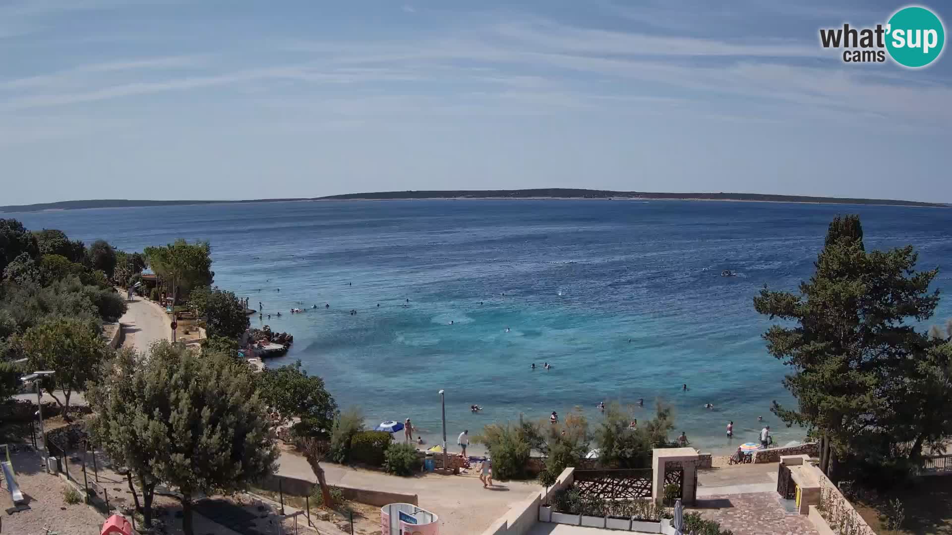 Webcam Plaža Male Mandre – Live View from Pag Island