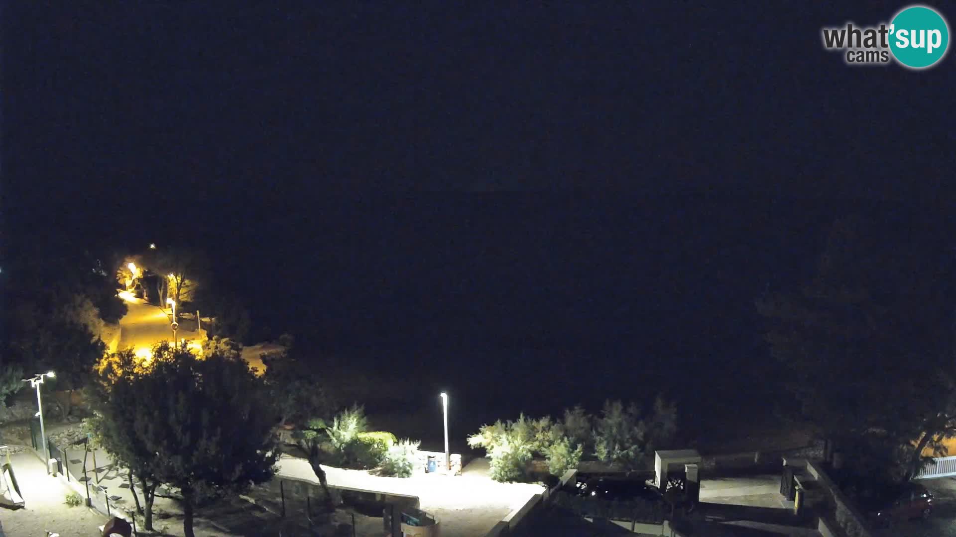 Webcam Plage Male Mandre – Vue en direct depuis l’île de Pag