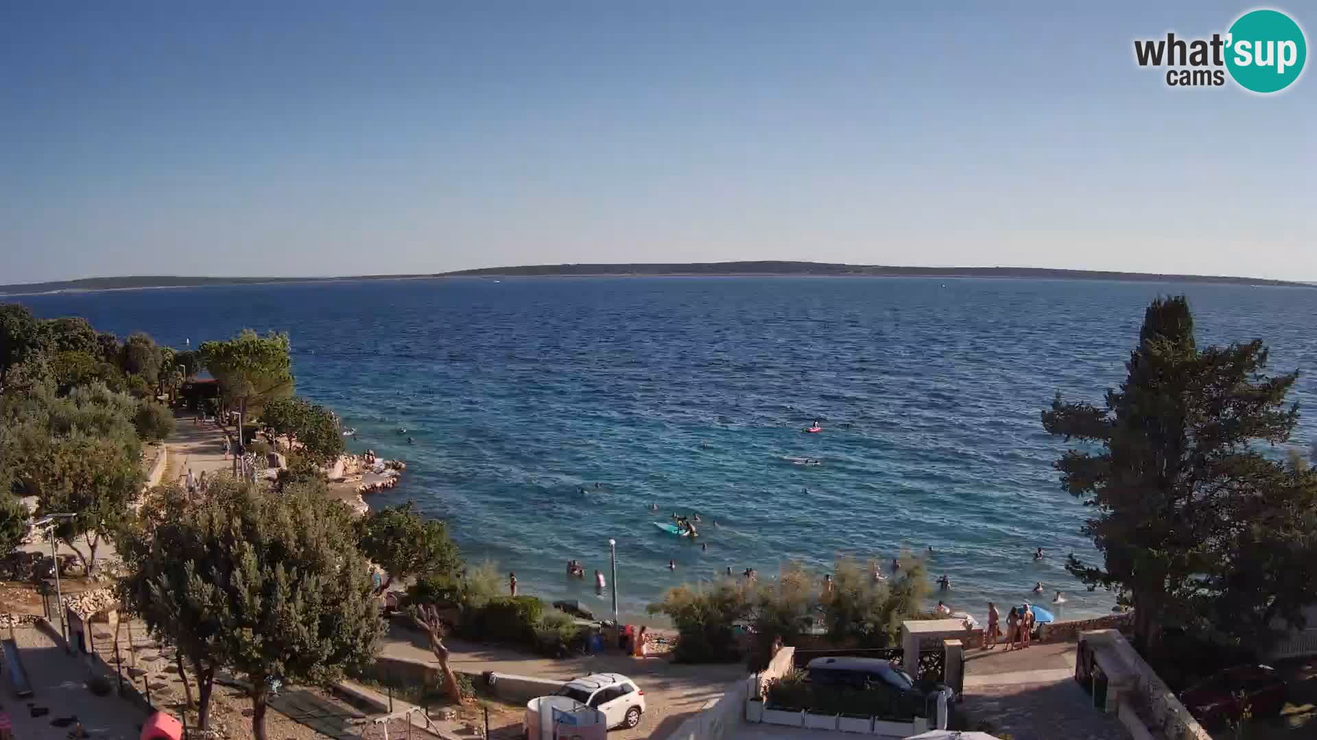 Webcam Strand Male Mandre – Liveblick von der Insel Pag