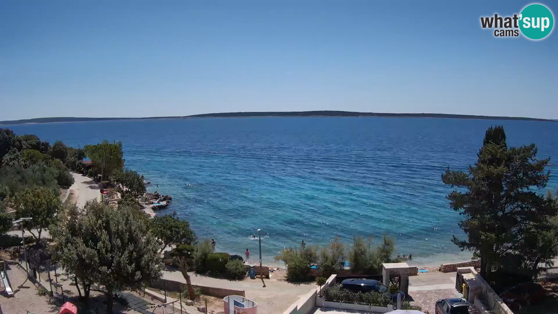 Webcam Plaža Male Mandre – Diretta dalla spiaggia sull’isola di Pag