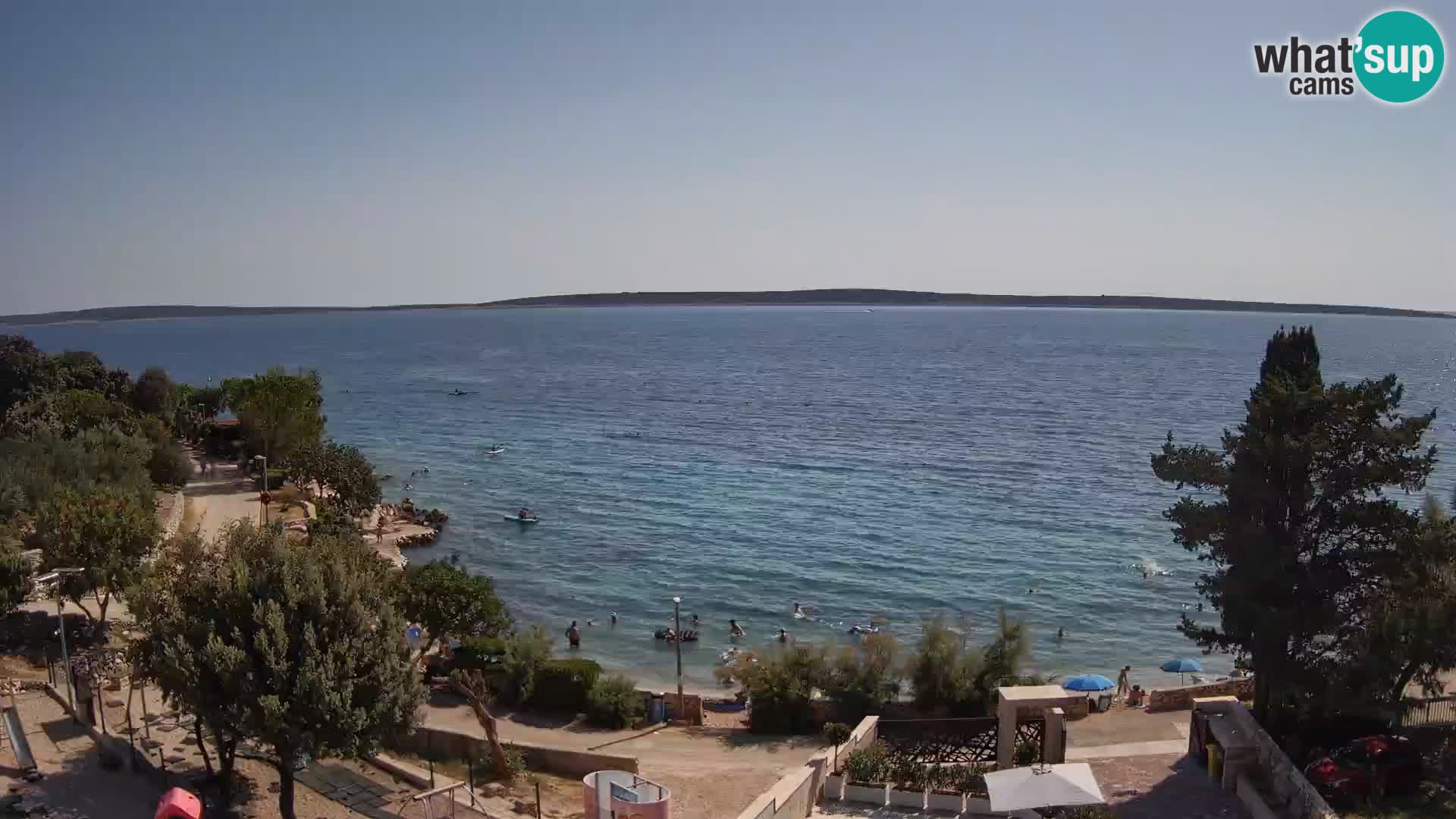 Webcam Strand Male Mandre – Liveblick von der Insel Pag