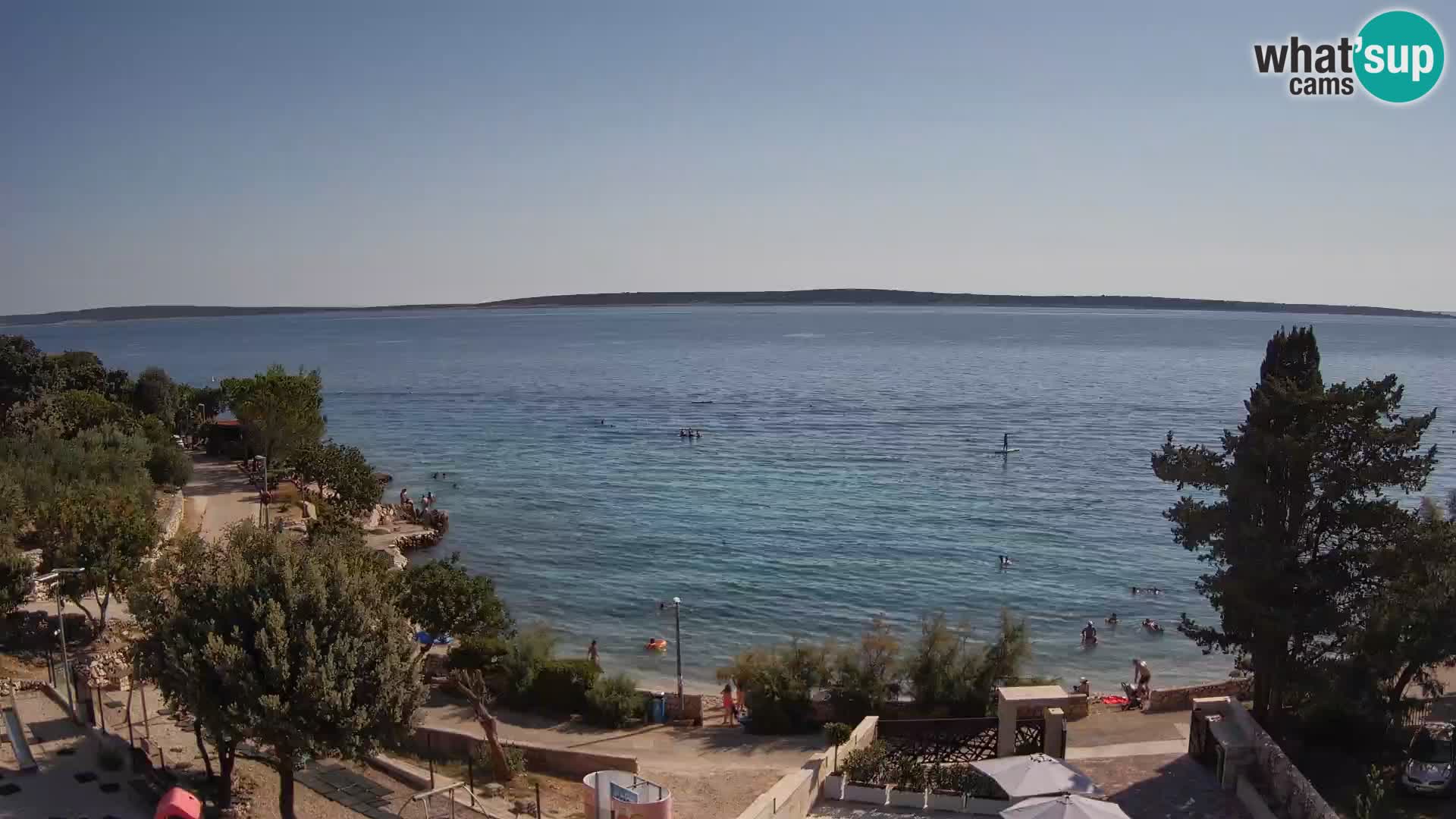 Webcam Plage Male Mandre – Vue en direct depuis l’île de Pag