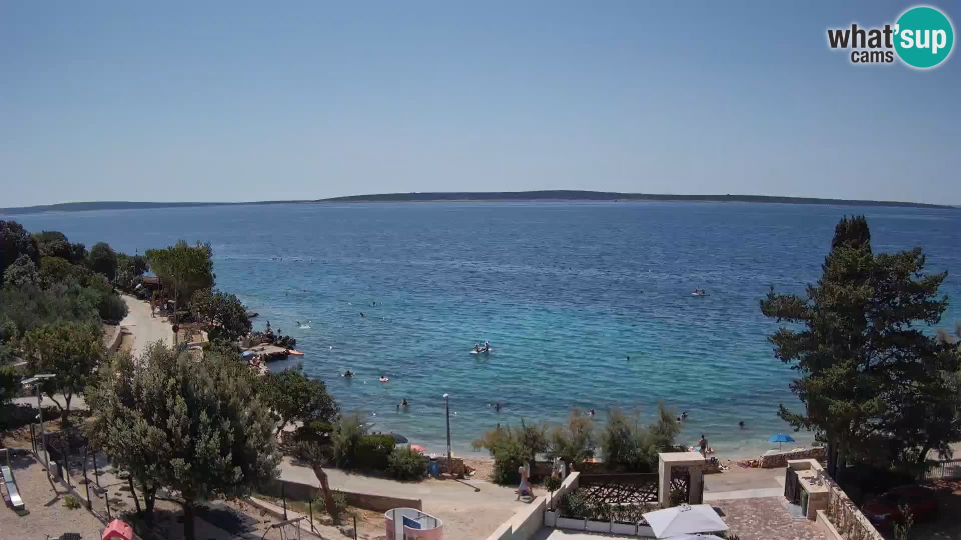 Webcam Strand Male Mandre – Liveblick von der Insel Pag