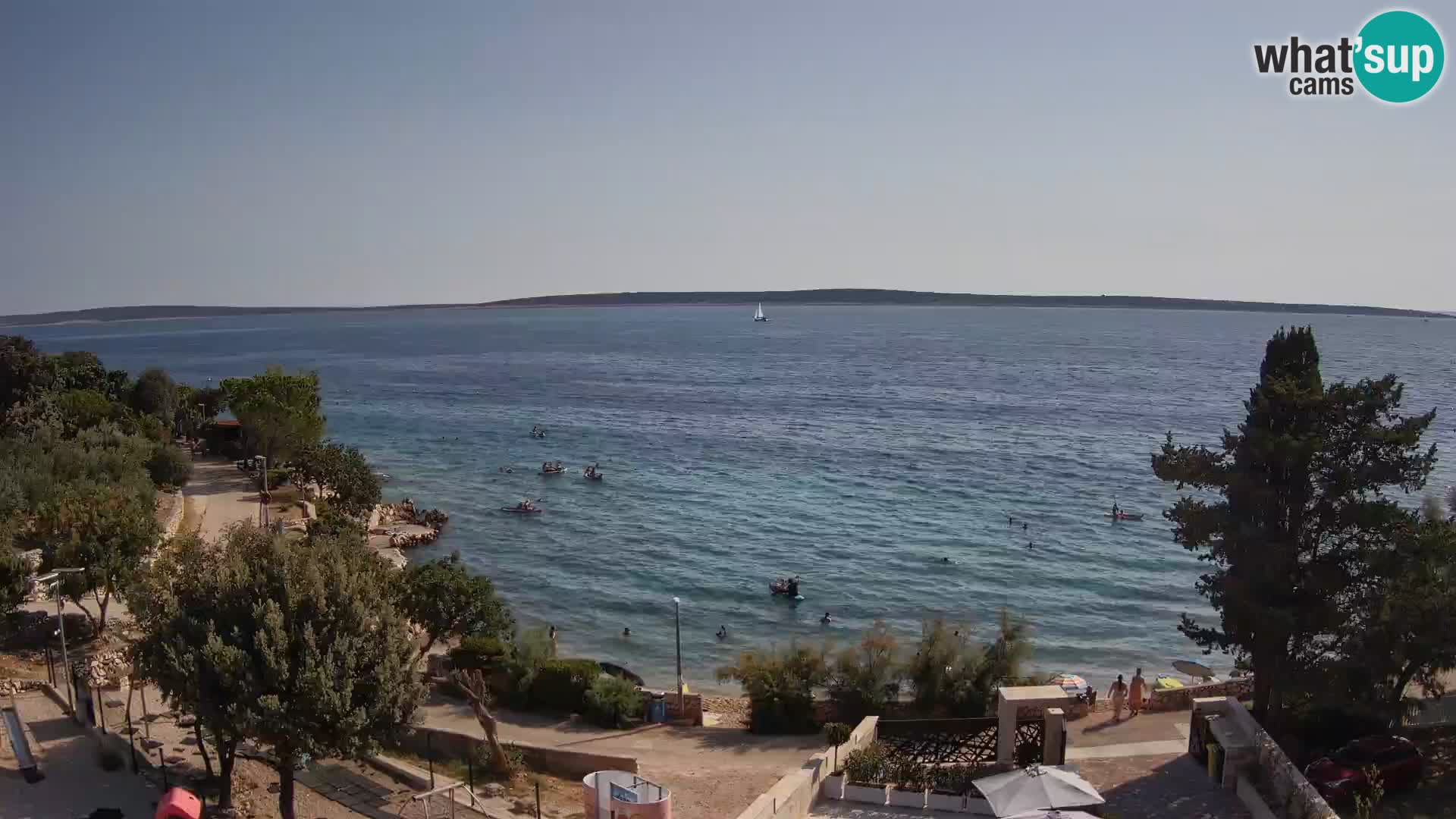 Webcam Strand Male Mandre – Liveblick von der Insel Pag