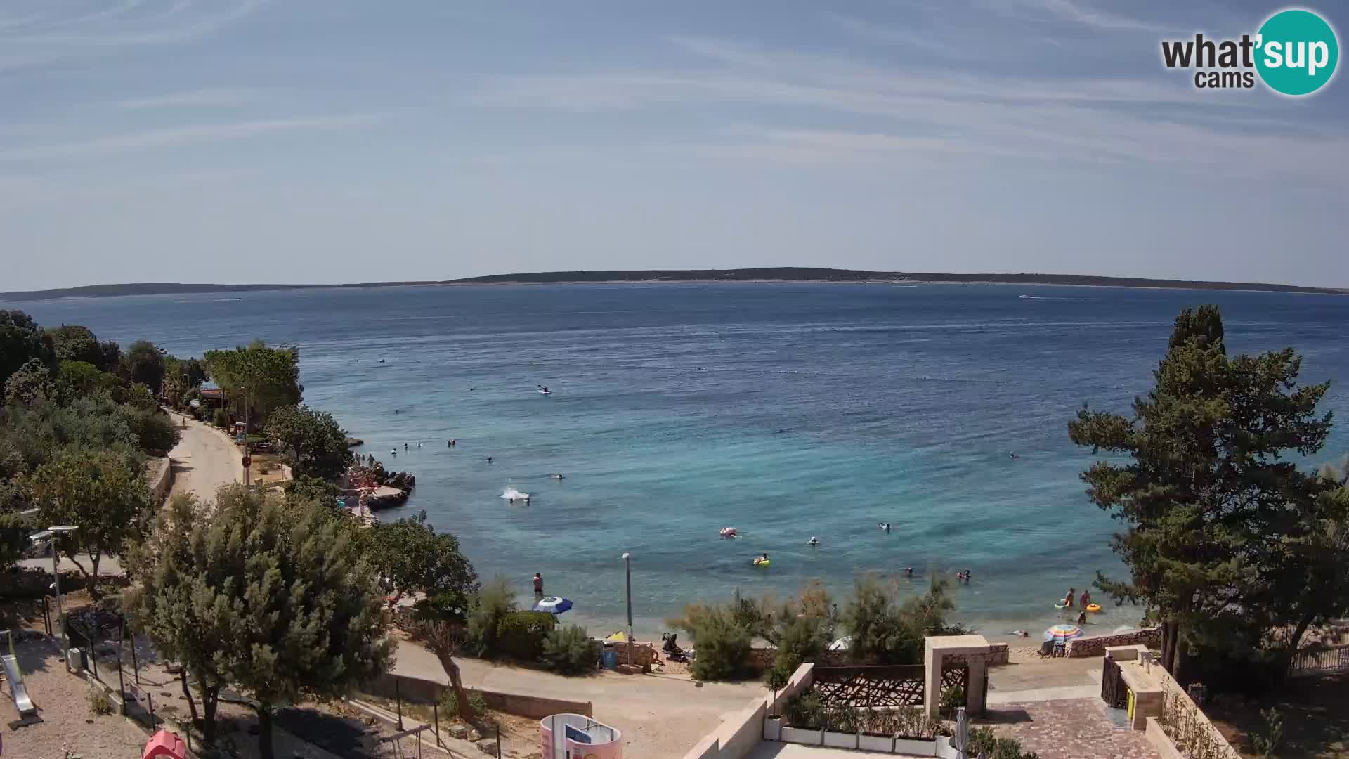 Webcam Plaža Male Mandre – Live View from Pag Island