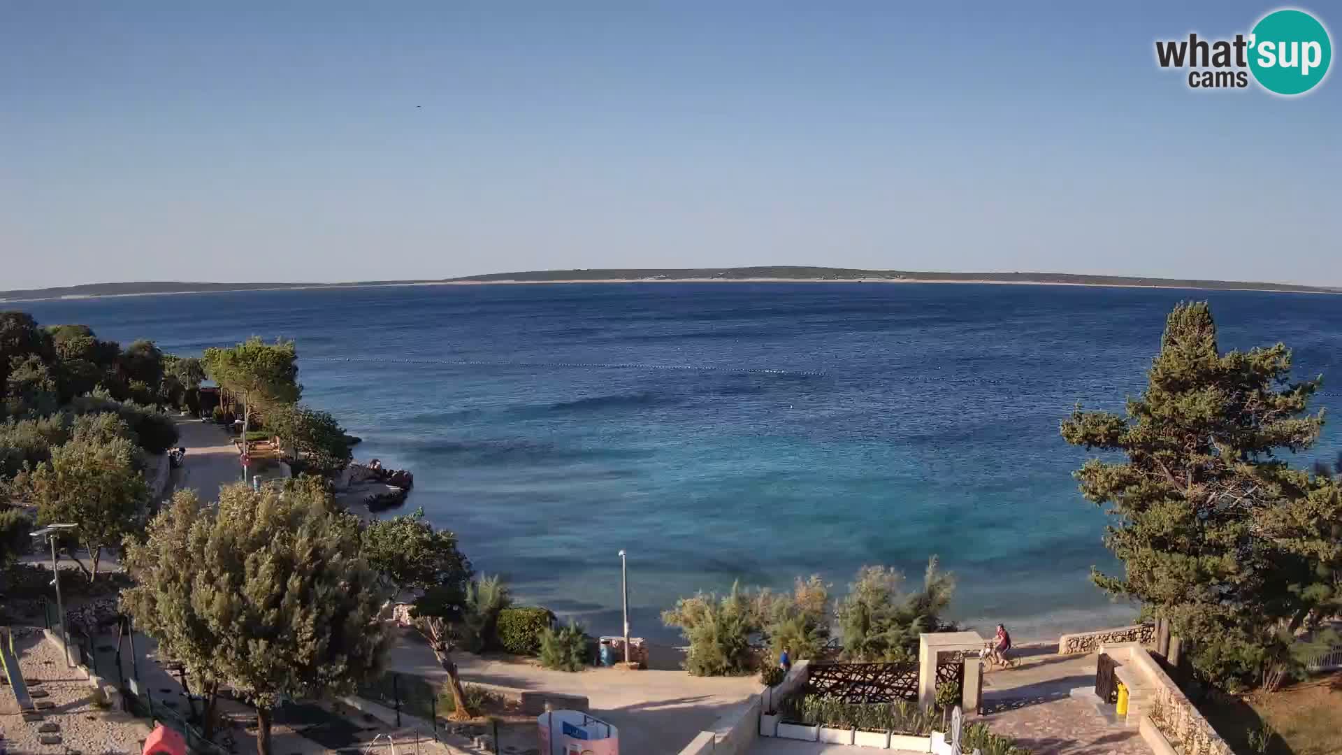 Webcam Plage Male Mandre – Vue en direct depuis l’île de Pag