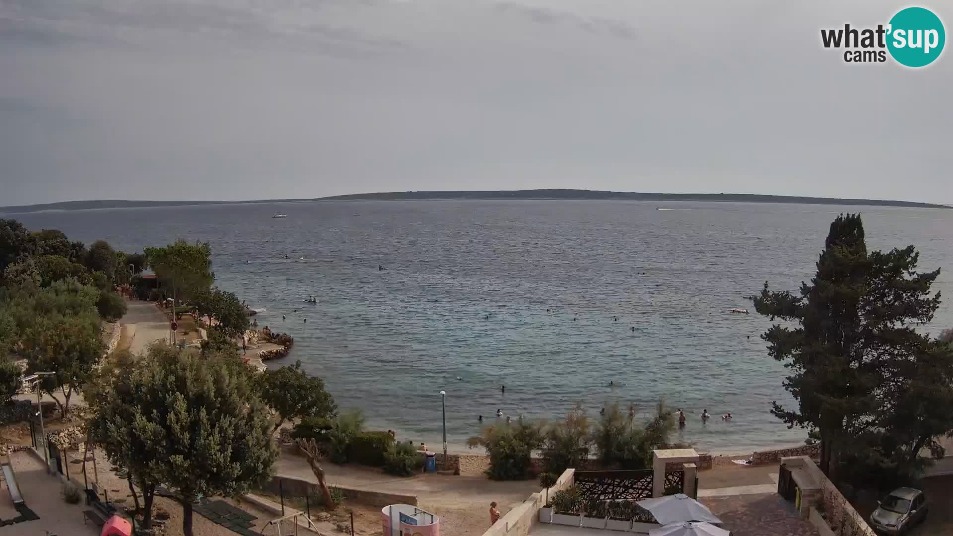 Webcam Strand Male Mandre – Liveblick von der Insel Pag