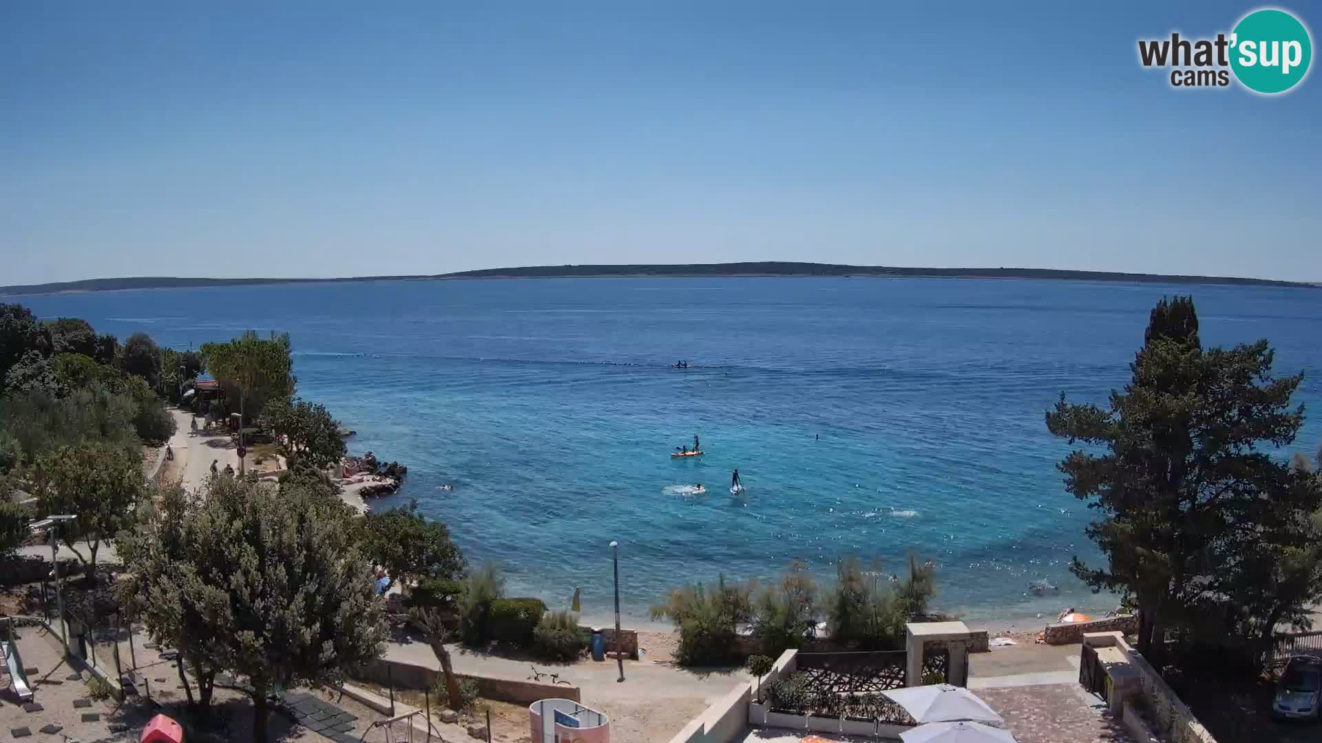 Webcam Strand Male Mandre – Liveblick von der Insel Pag