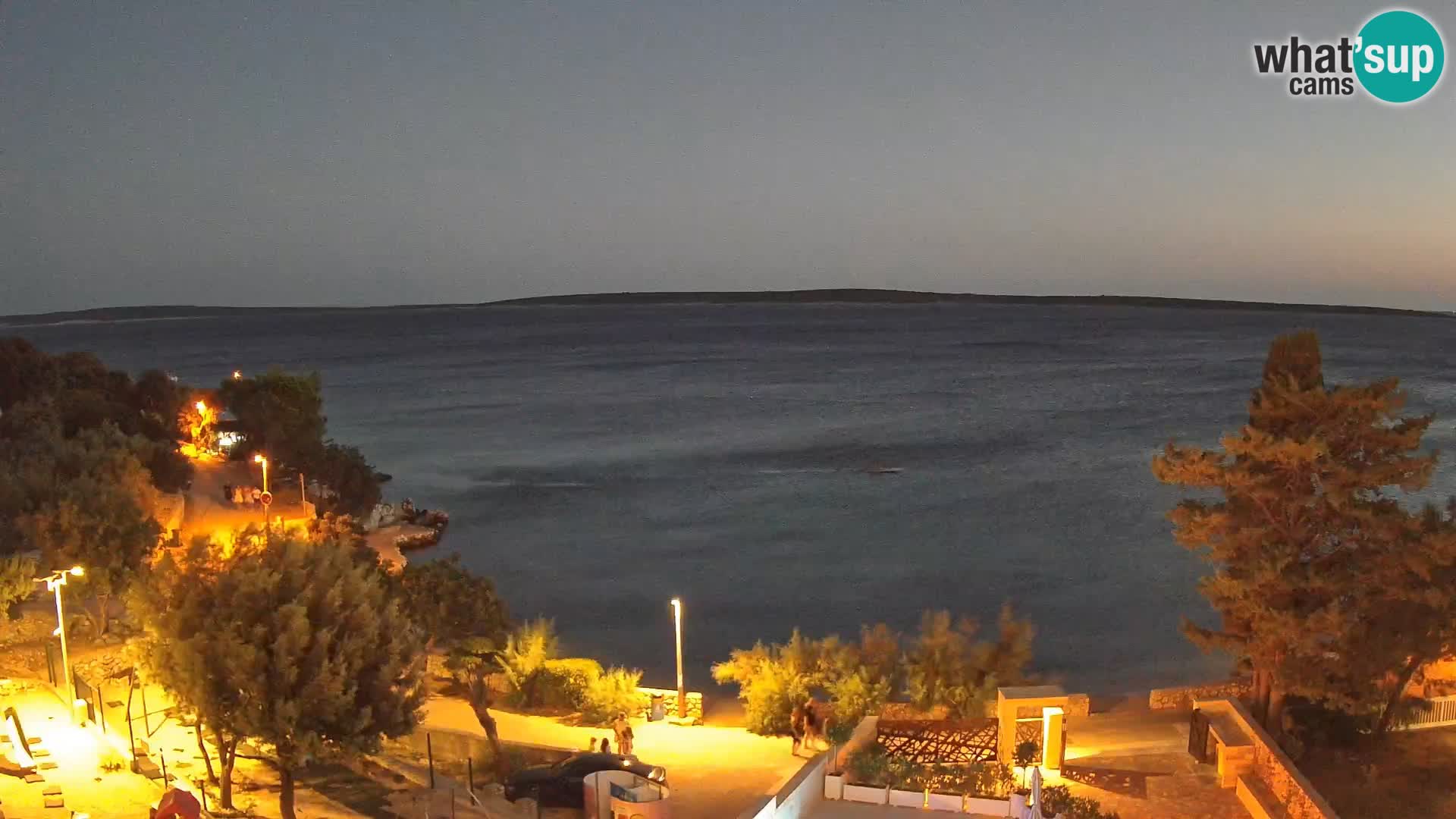 Webcam Plaža Male Mandre – Diretta dalla spiaggia sull’isola di Pag