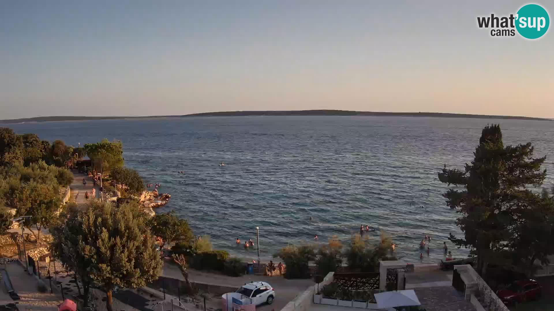 Webcam Plage Male Mandre – Vue en direct depuis l’île de Pag
