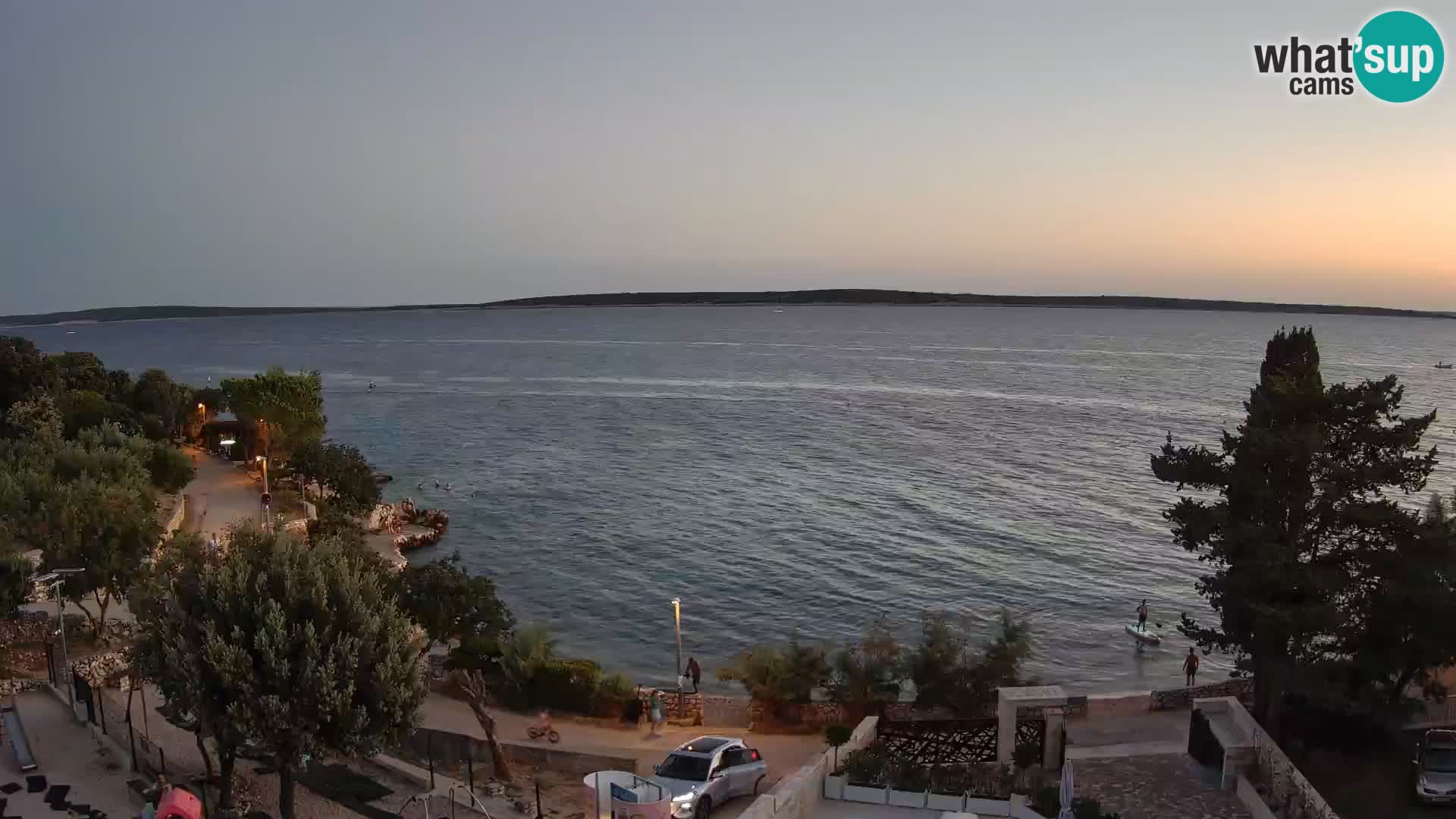 Spletna kamera Plaža Male Mandre – Pogled v živo z otoka Pag