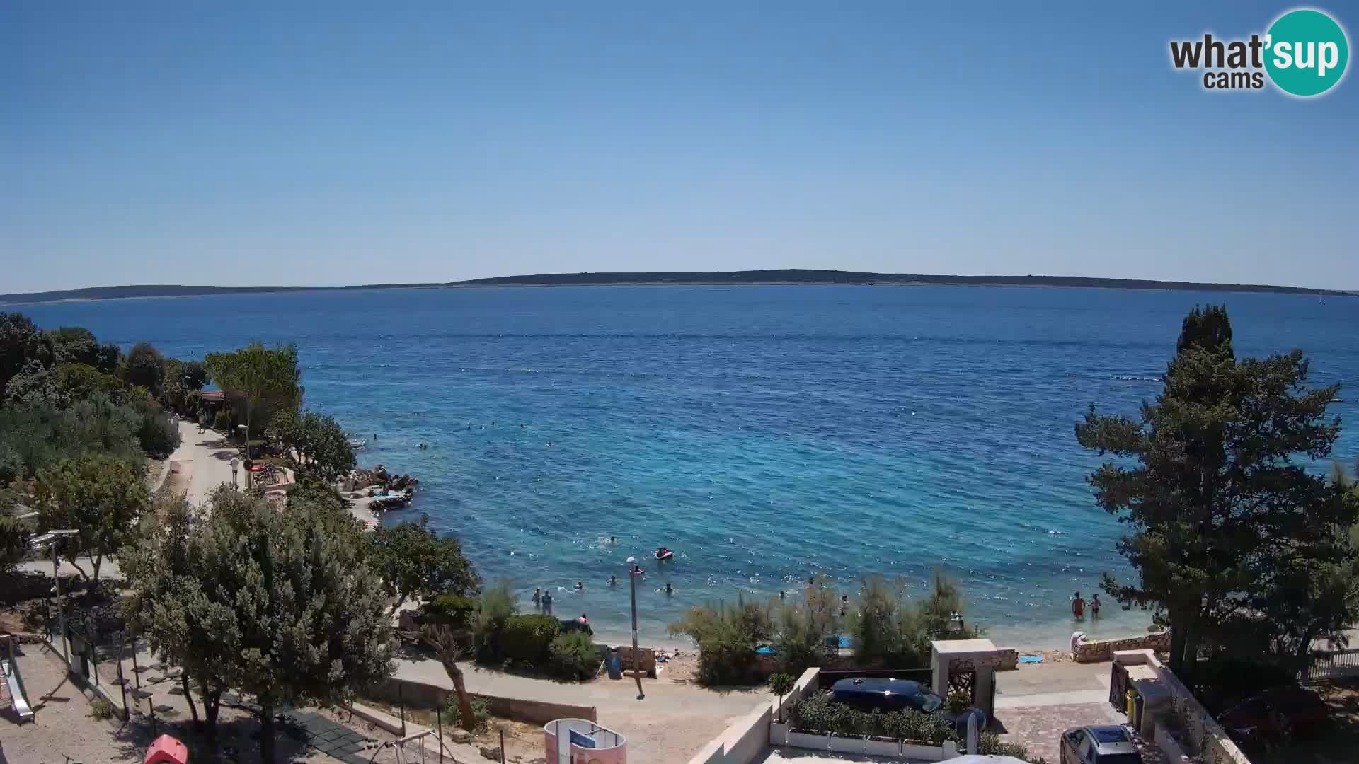 Webcam Plaža Male Mandre – Live View from Pag Island