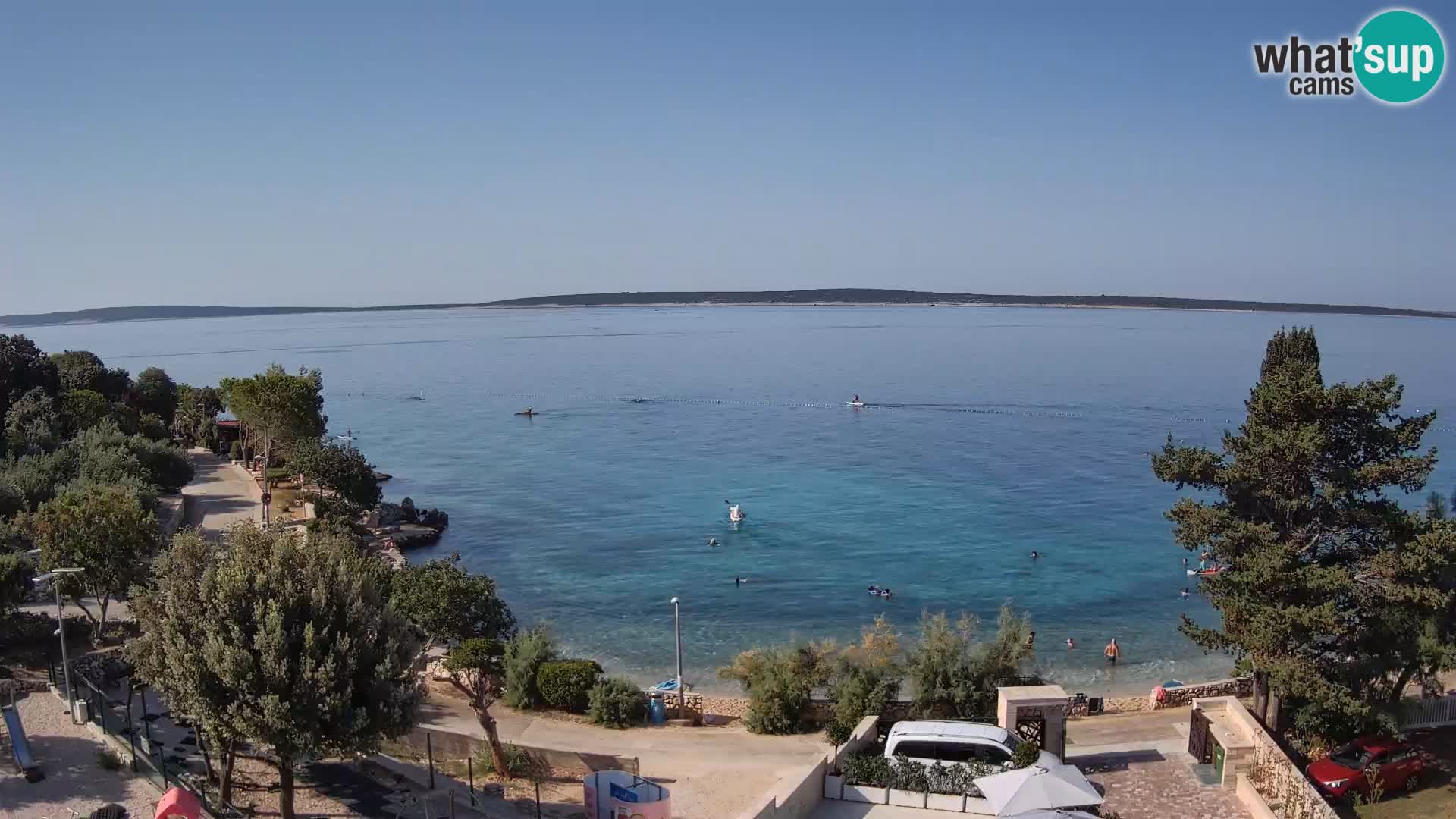 Webcam Strand Male Mandre – Liveblick von der Insel Pag