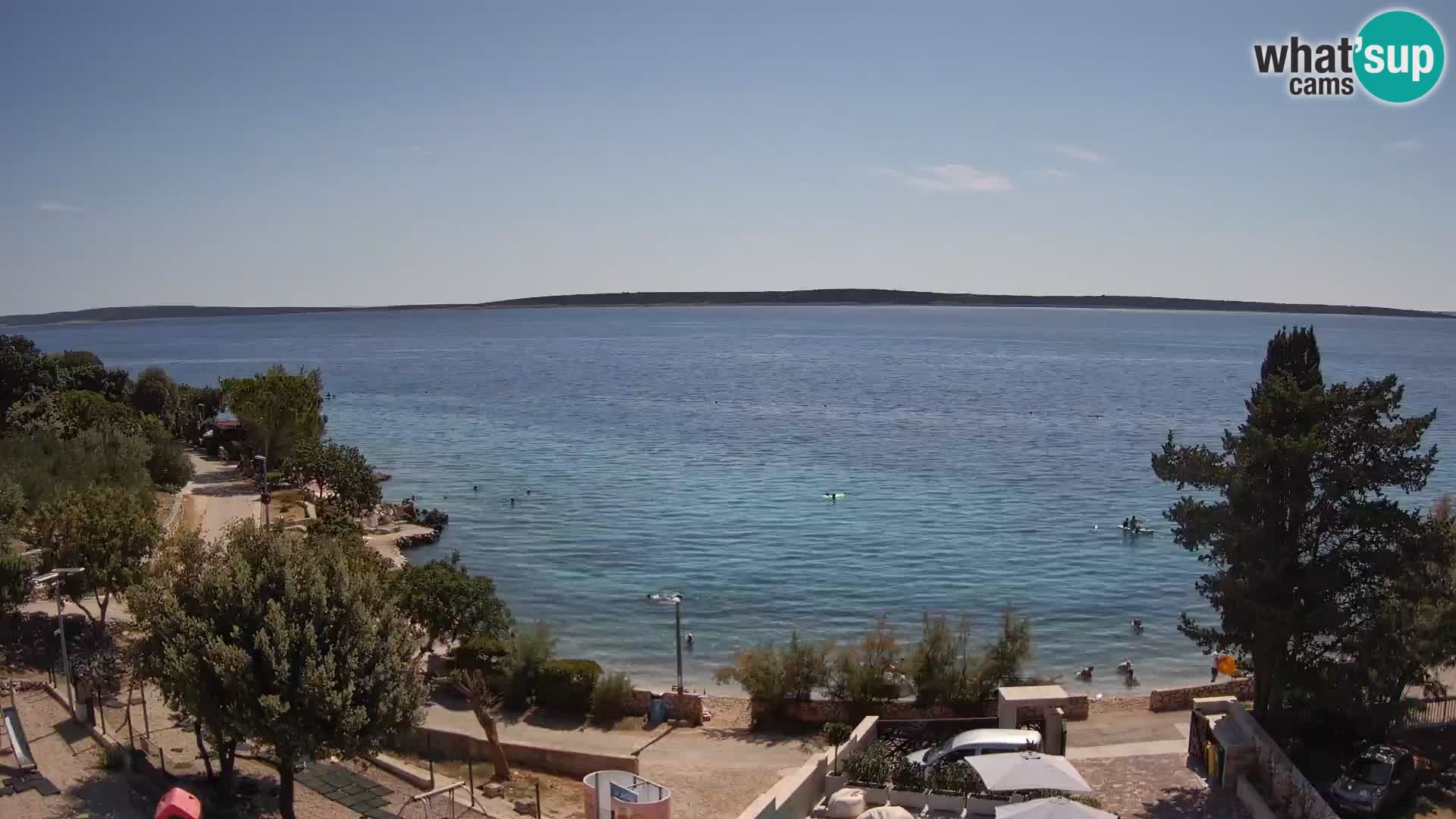 Webcam Strand Male Mandre – Liveblick von der Insel Pag