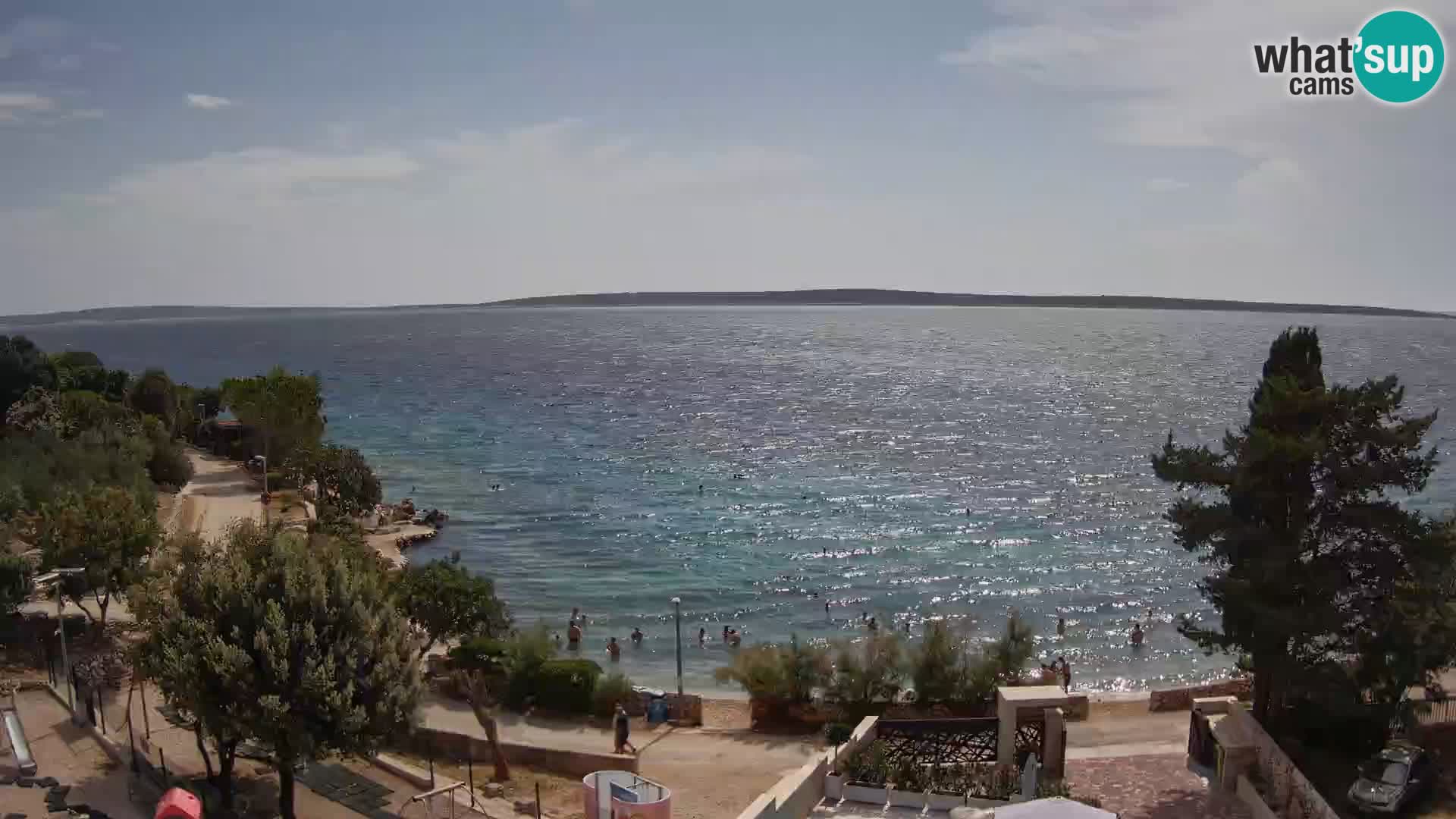 Webcam Strand Male Mandre – Liveblick von der Insel Pag