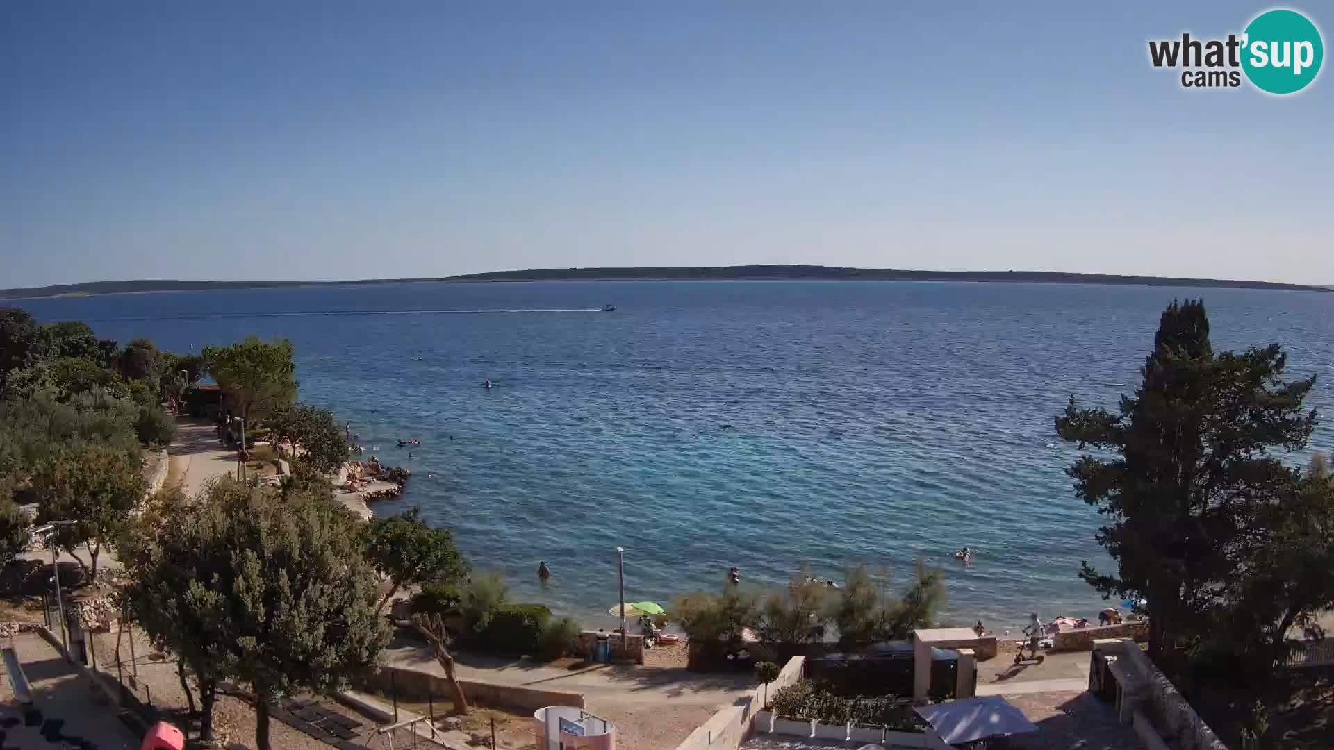 Webcam Strand Male Mandre – Liveblick von der Insel Pag
